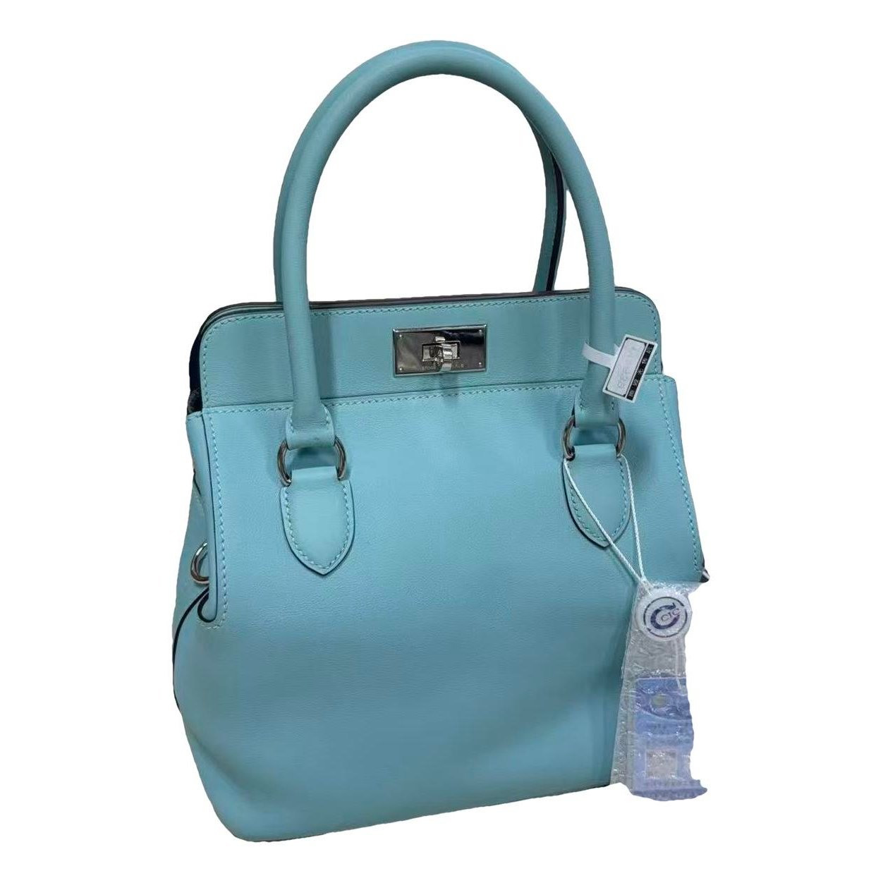 Toolbox leather handbag