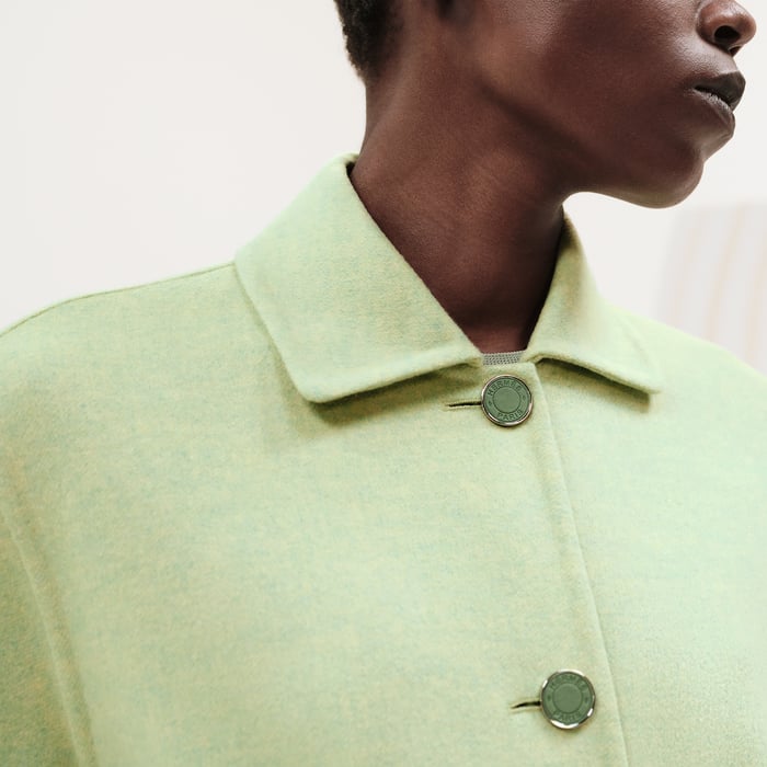 Vert Tendre Cashmere Wrap Coat