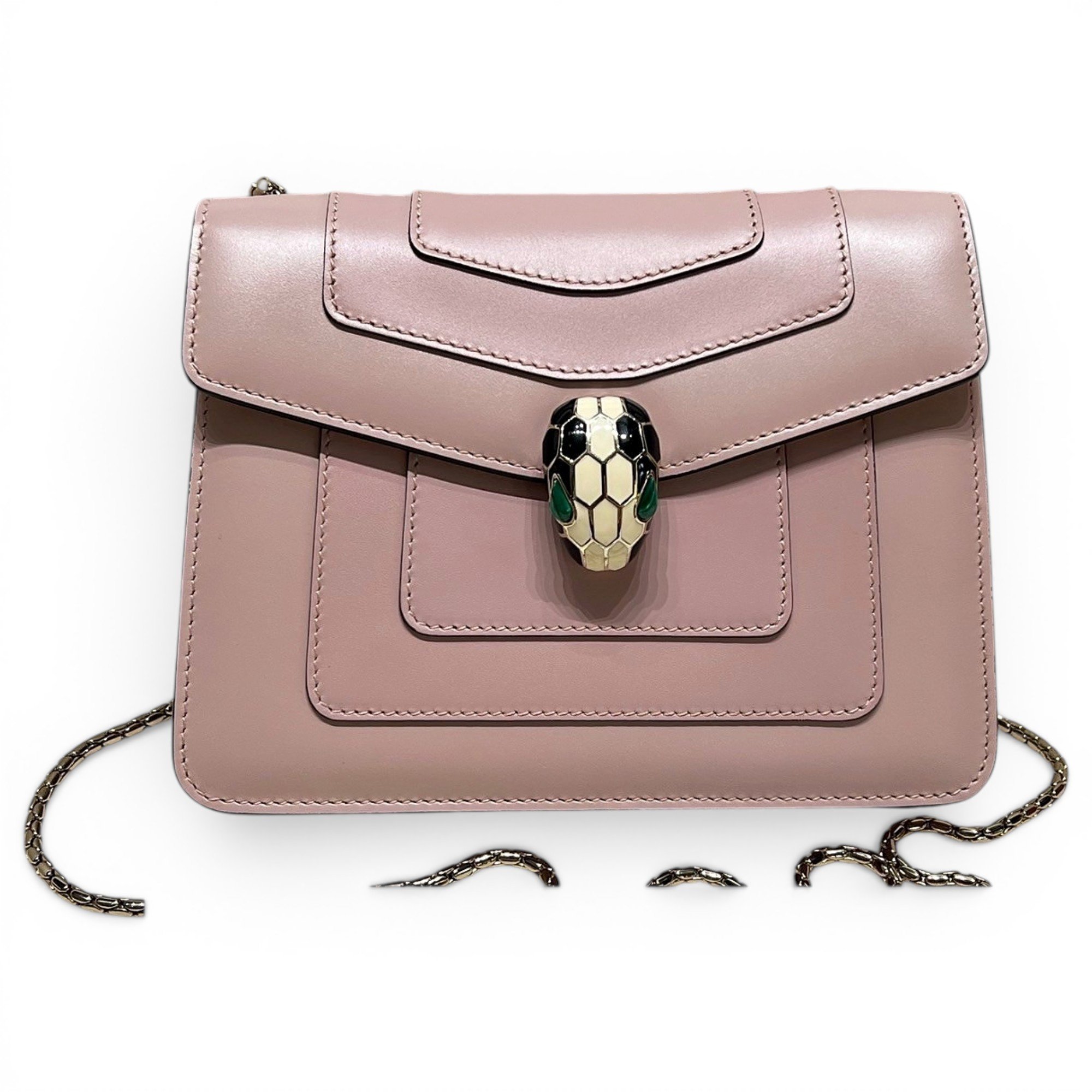 Serpenti leather handbag
