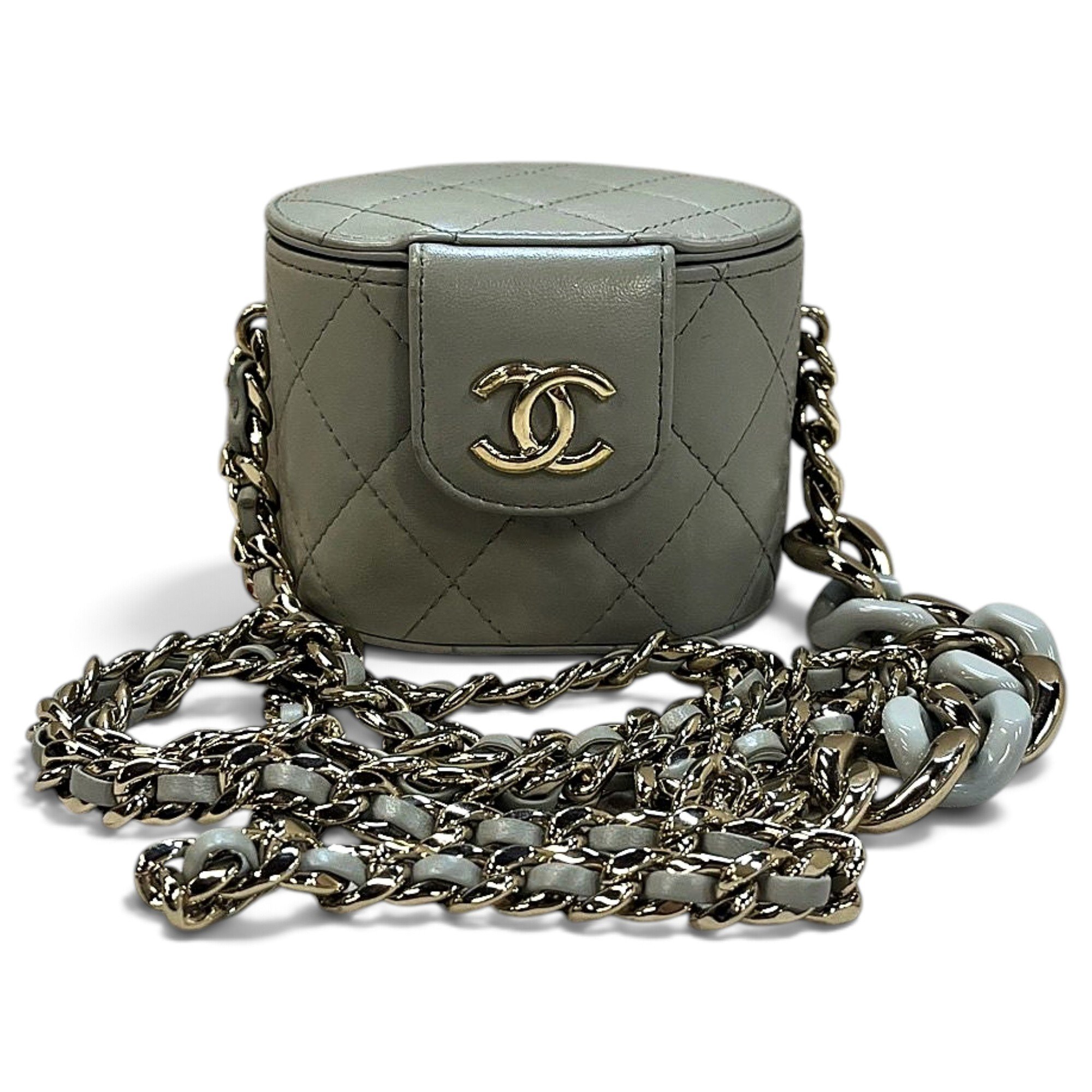 Trendy CC Vanity leather crossbody bag