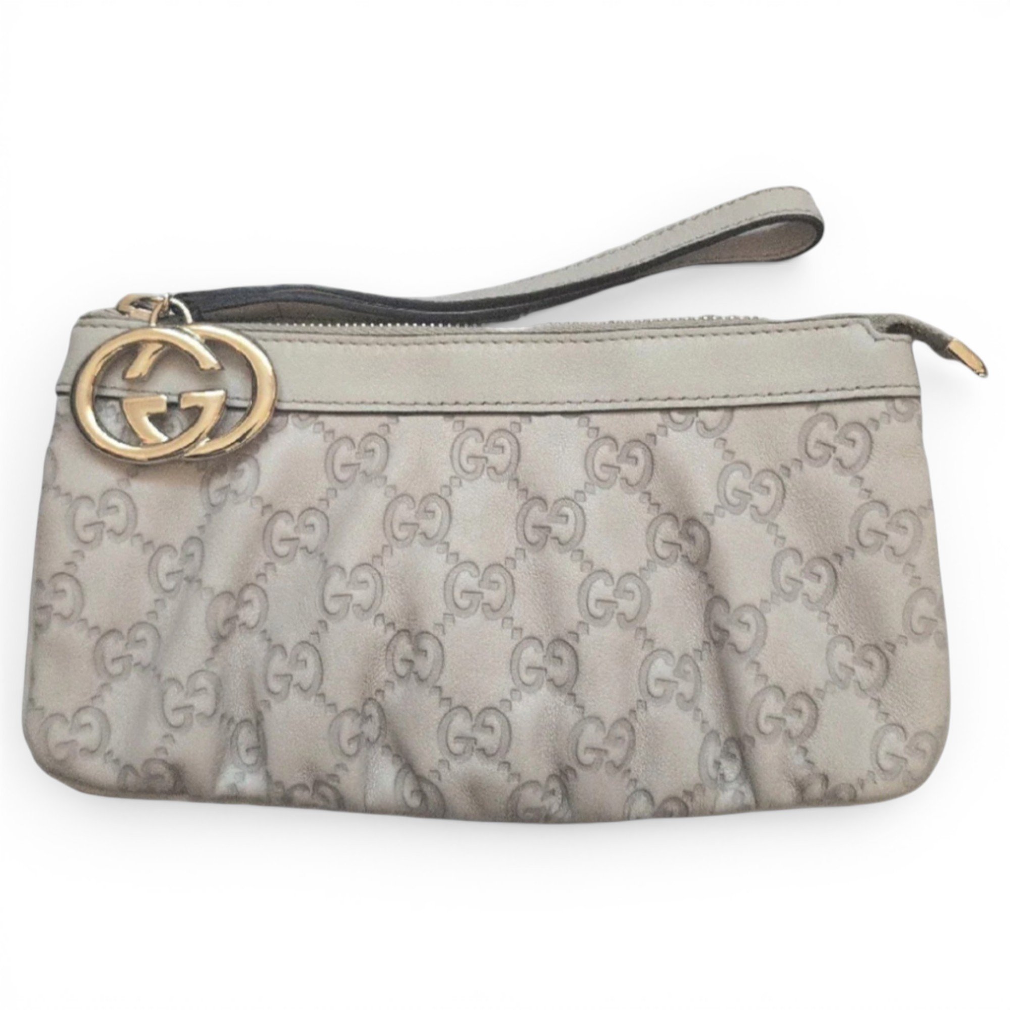 Leather clutch bag