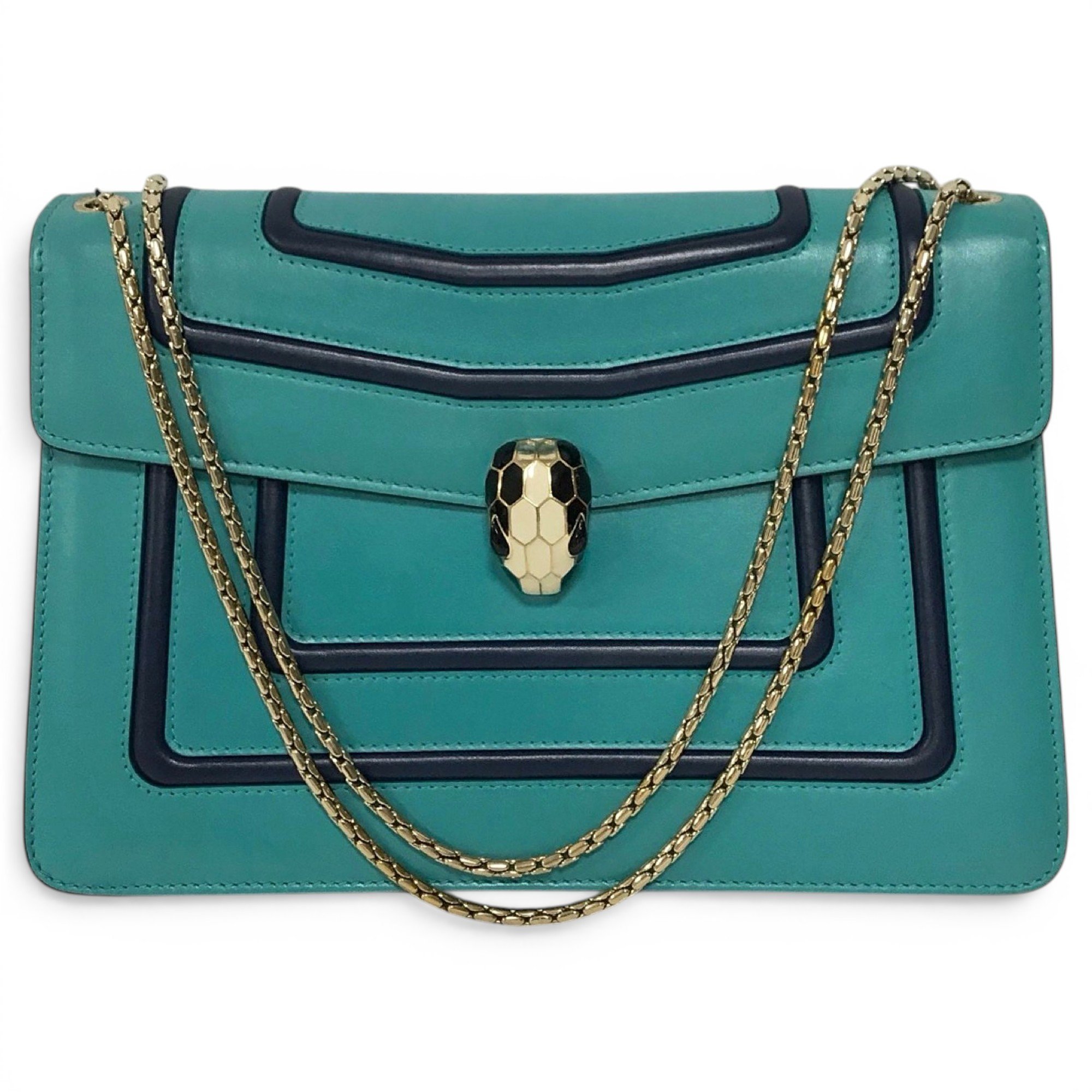 Serpenti leather handbag