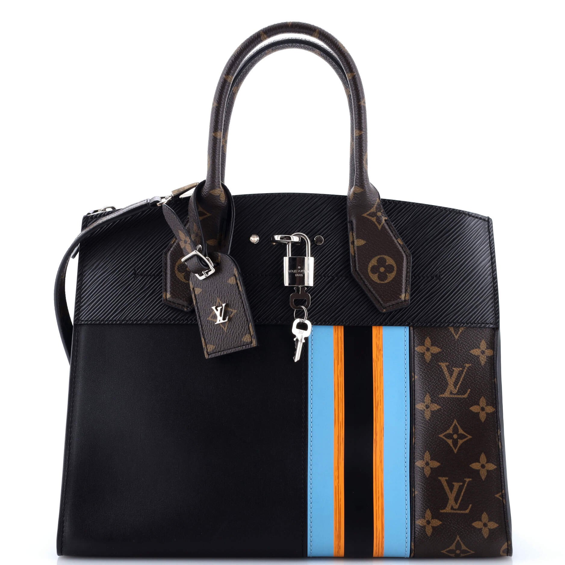Louis Vuitton City Steamer Handbag Limited Edition Monogram Canvas and Leather MM