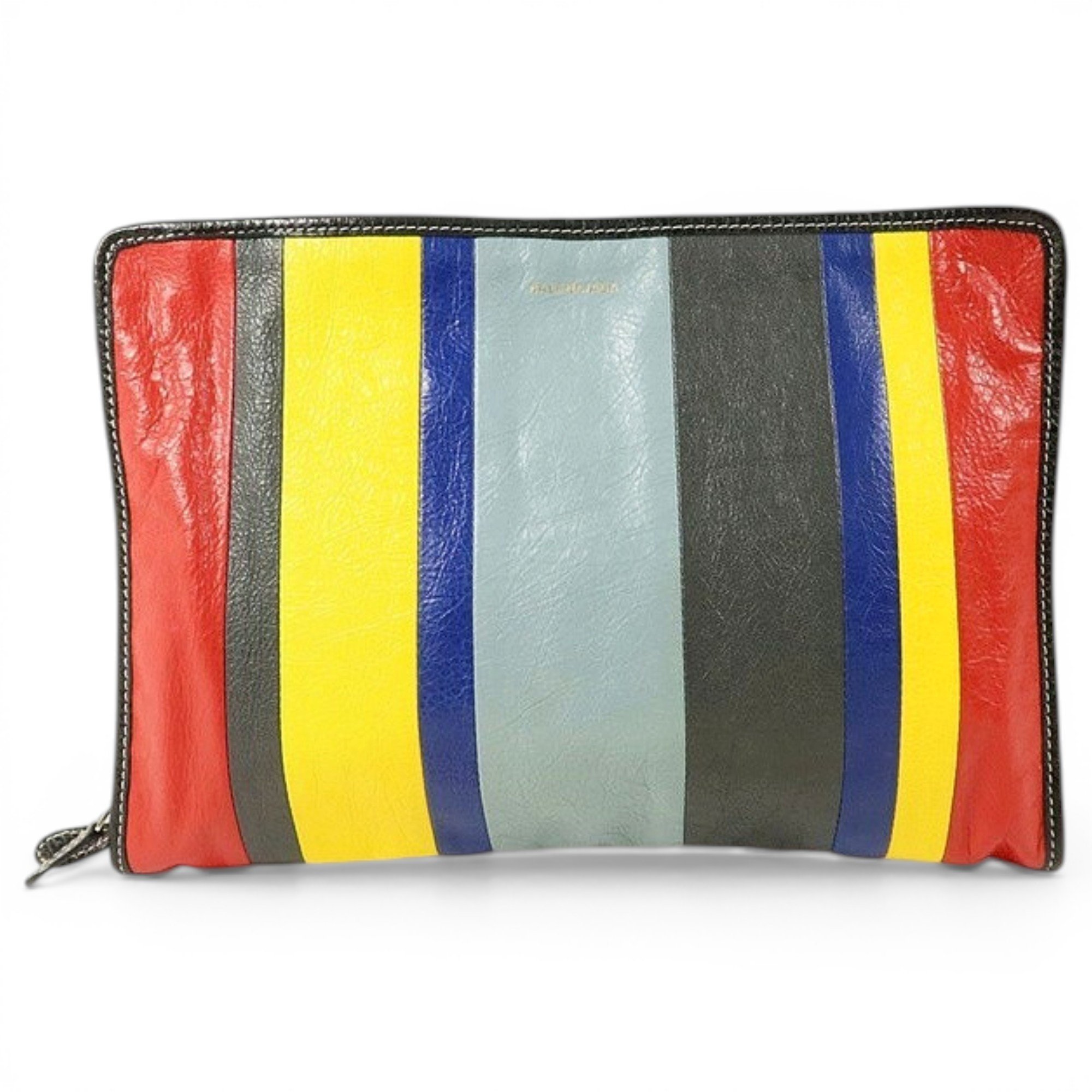 Leather clutch bag