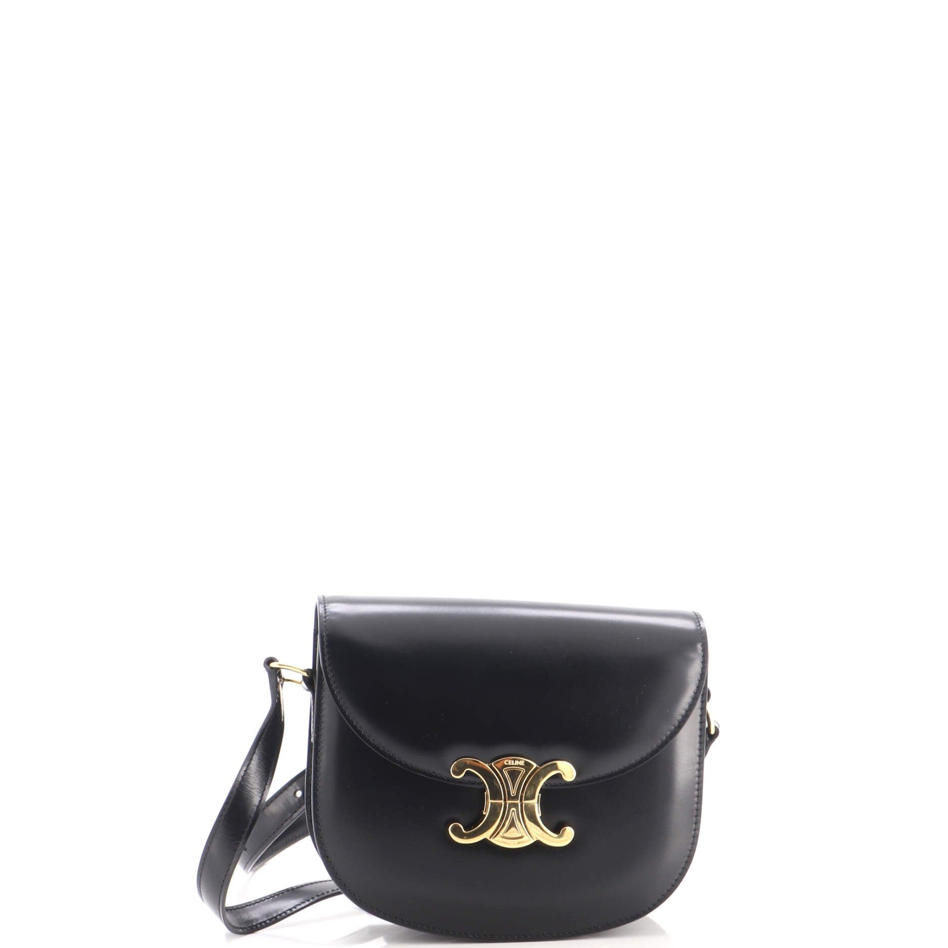 Triomphe Besace Clea Flap Bag Leather