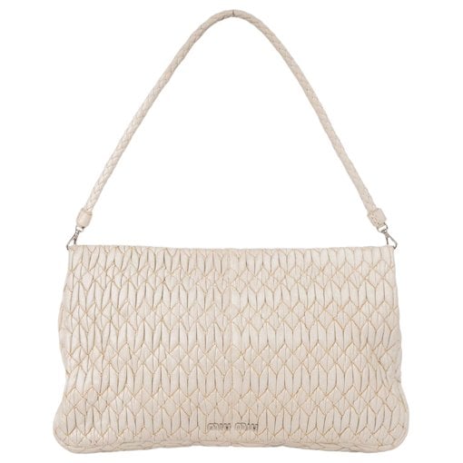 Miu Crystal leather handbag