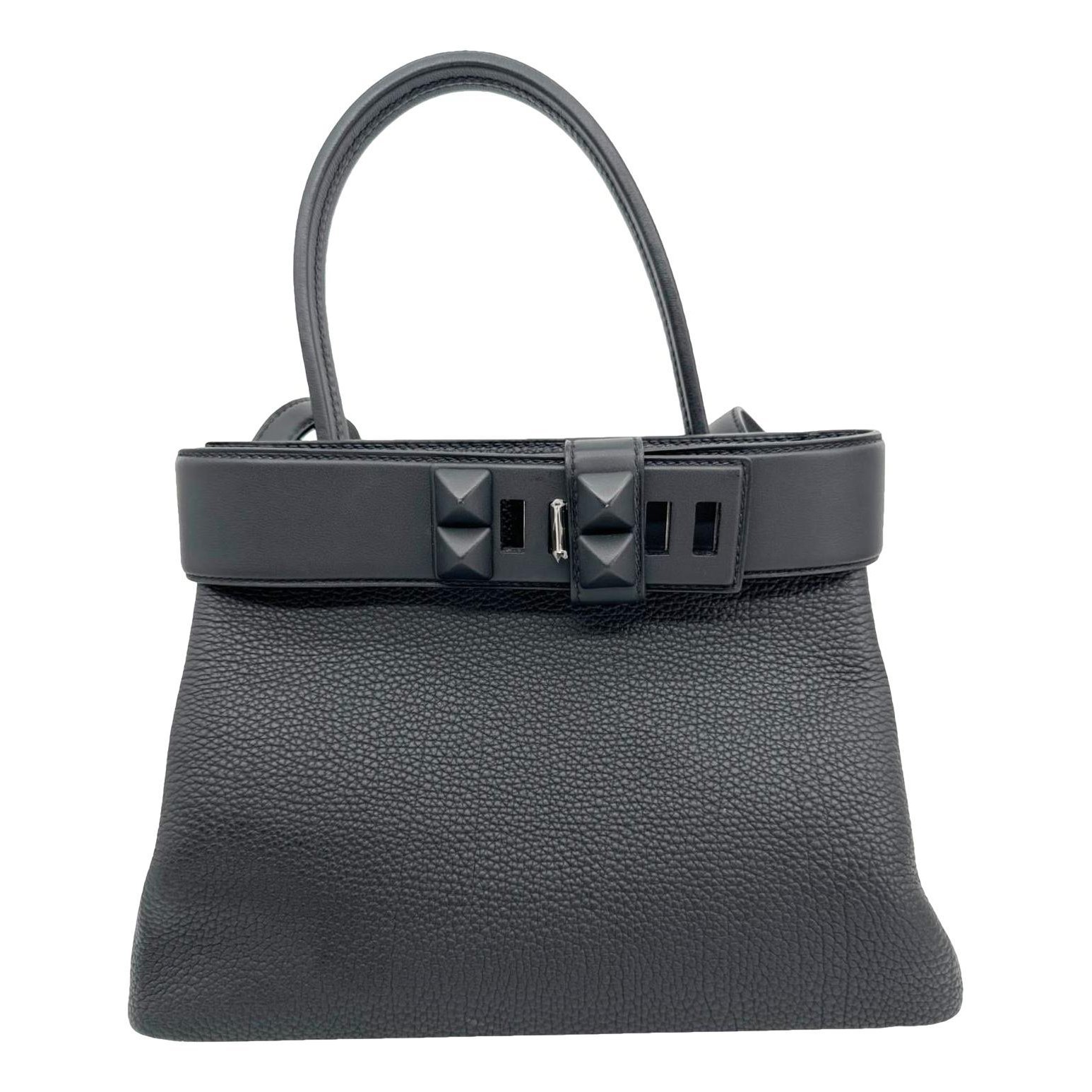 Hermes Medor Handbag Black Togo Leather 2025