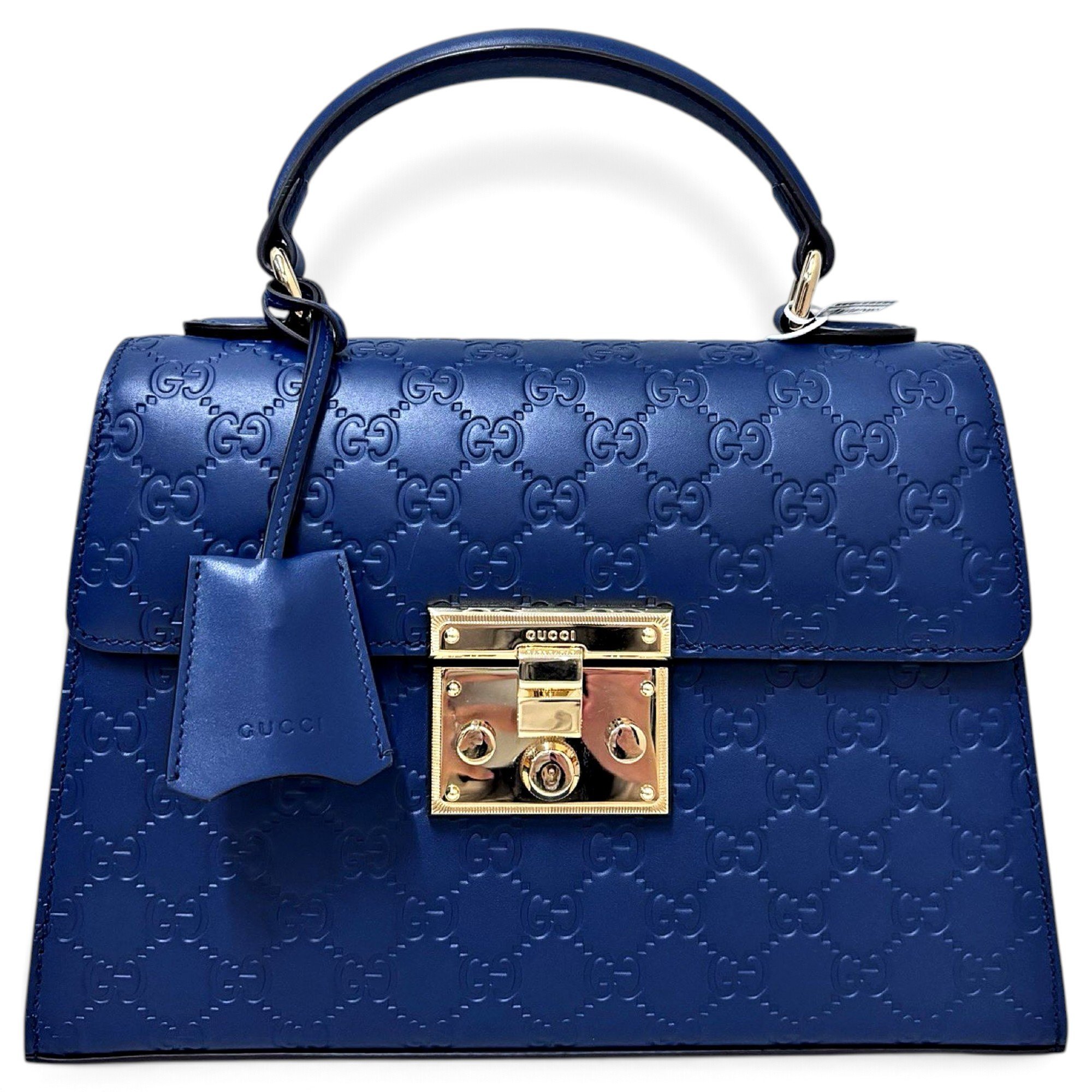 Padlock leather handbag