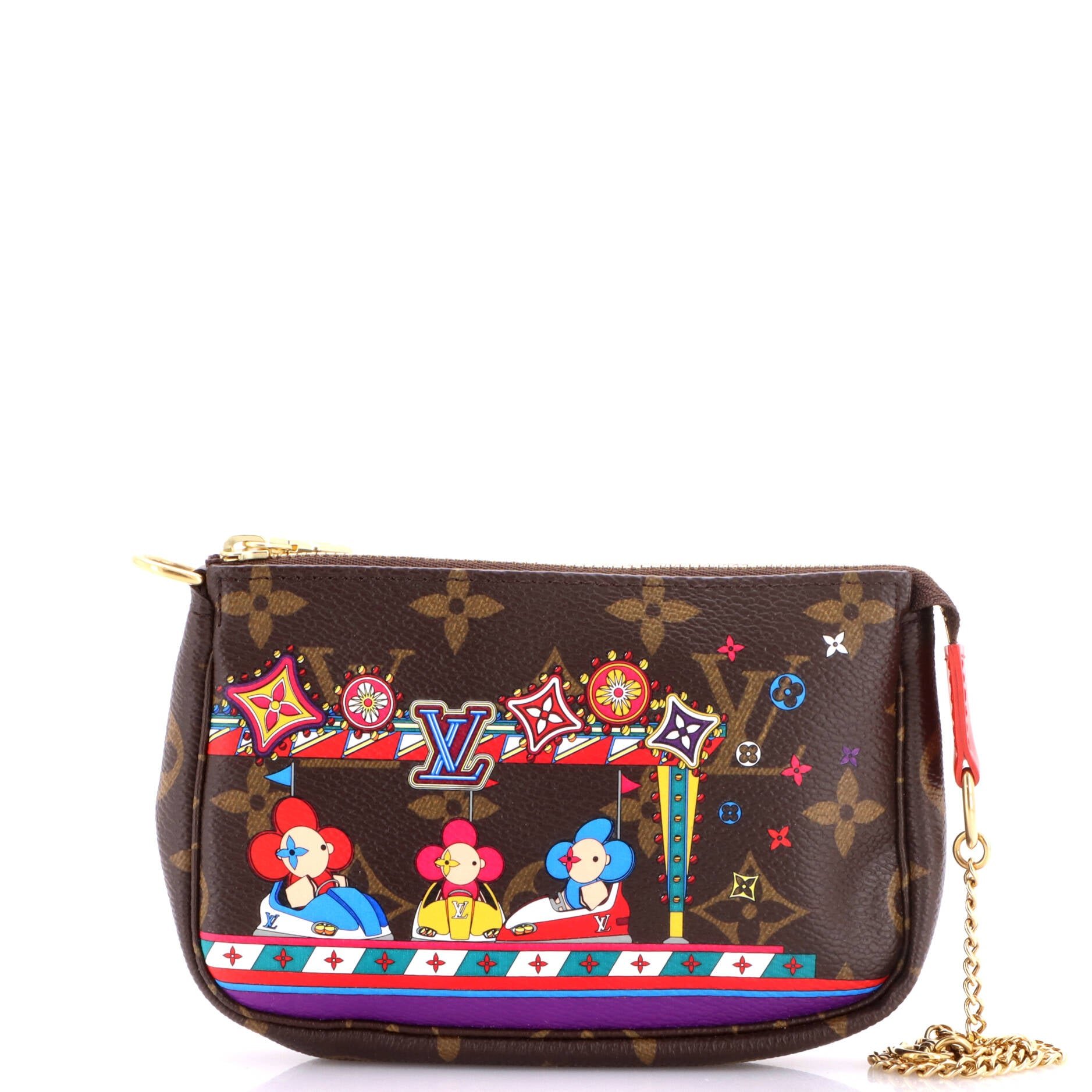 Pochette Accessoires Limited Edition Vivienne Xmas Monogram Canvas Mini