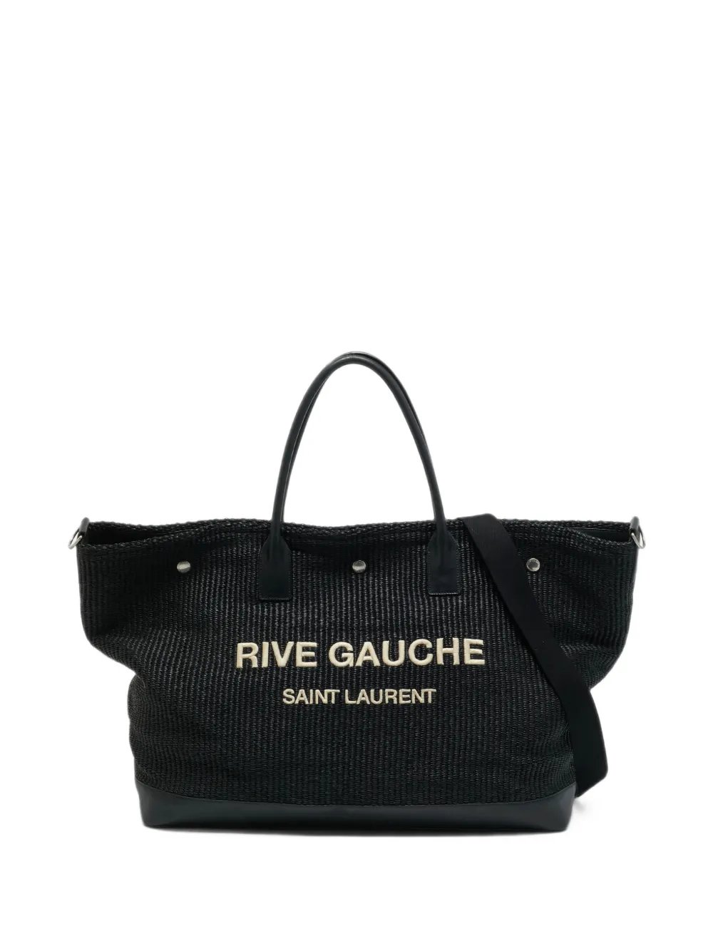 2022 maxi Rive Gauche raffia tote bag