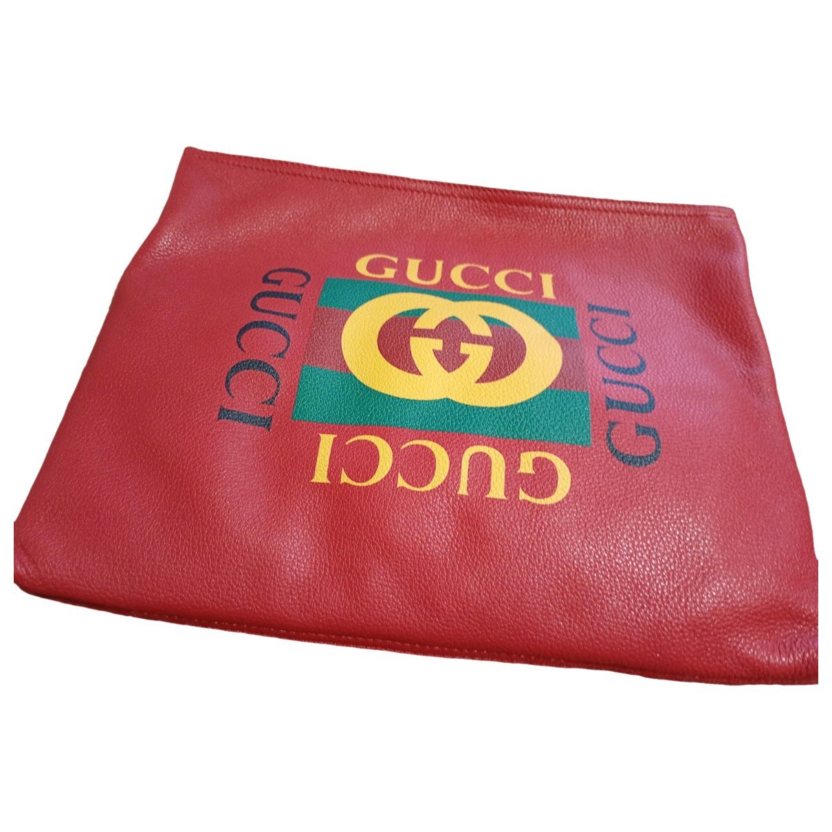 Leather clutch bag