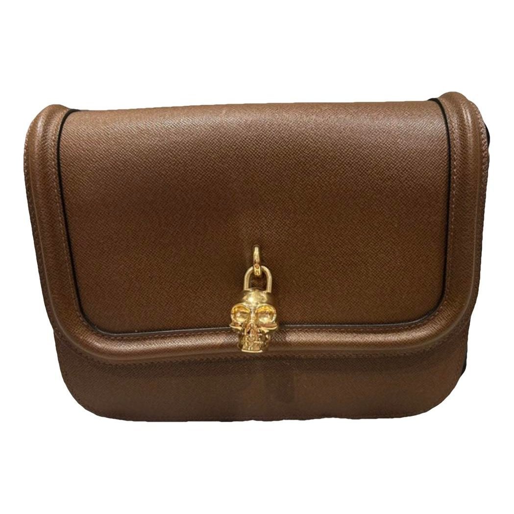Skull leather crossbody bag