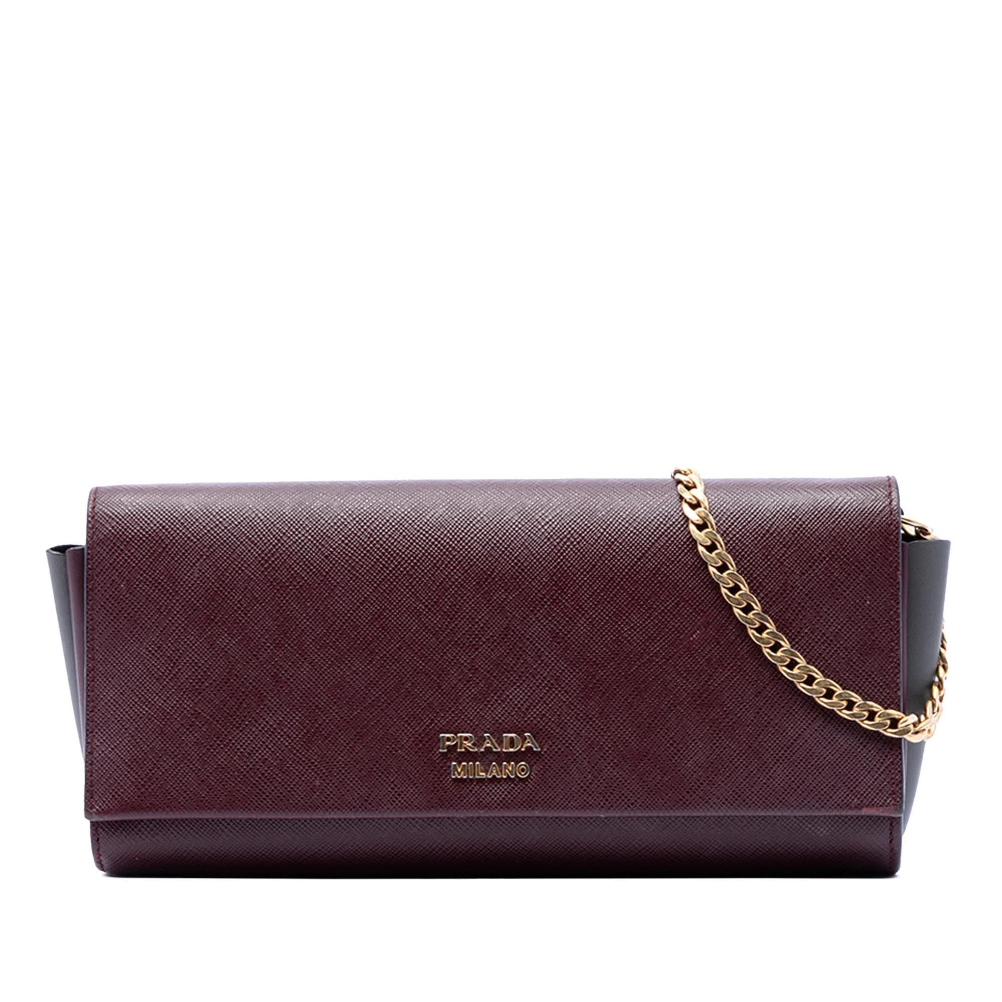 Leather clutch bag