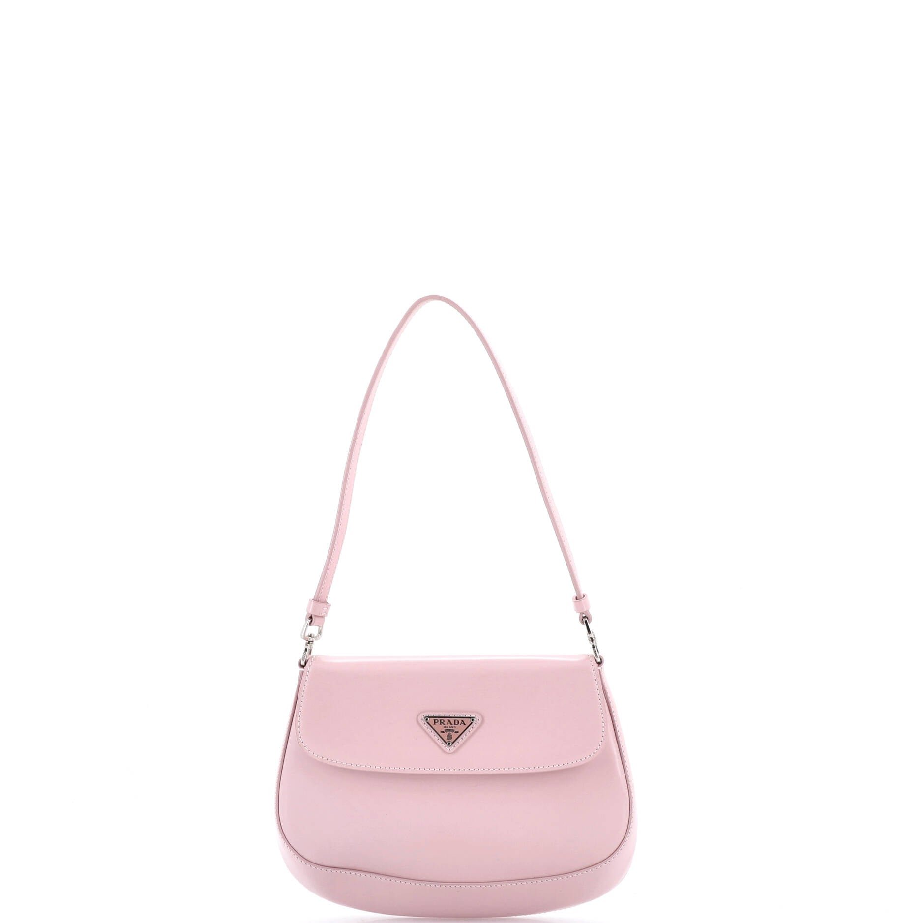 Prada Cleo Flap Shoulder Bag Spazzolato Leather Small