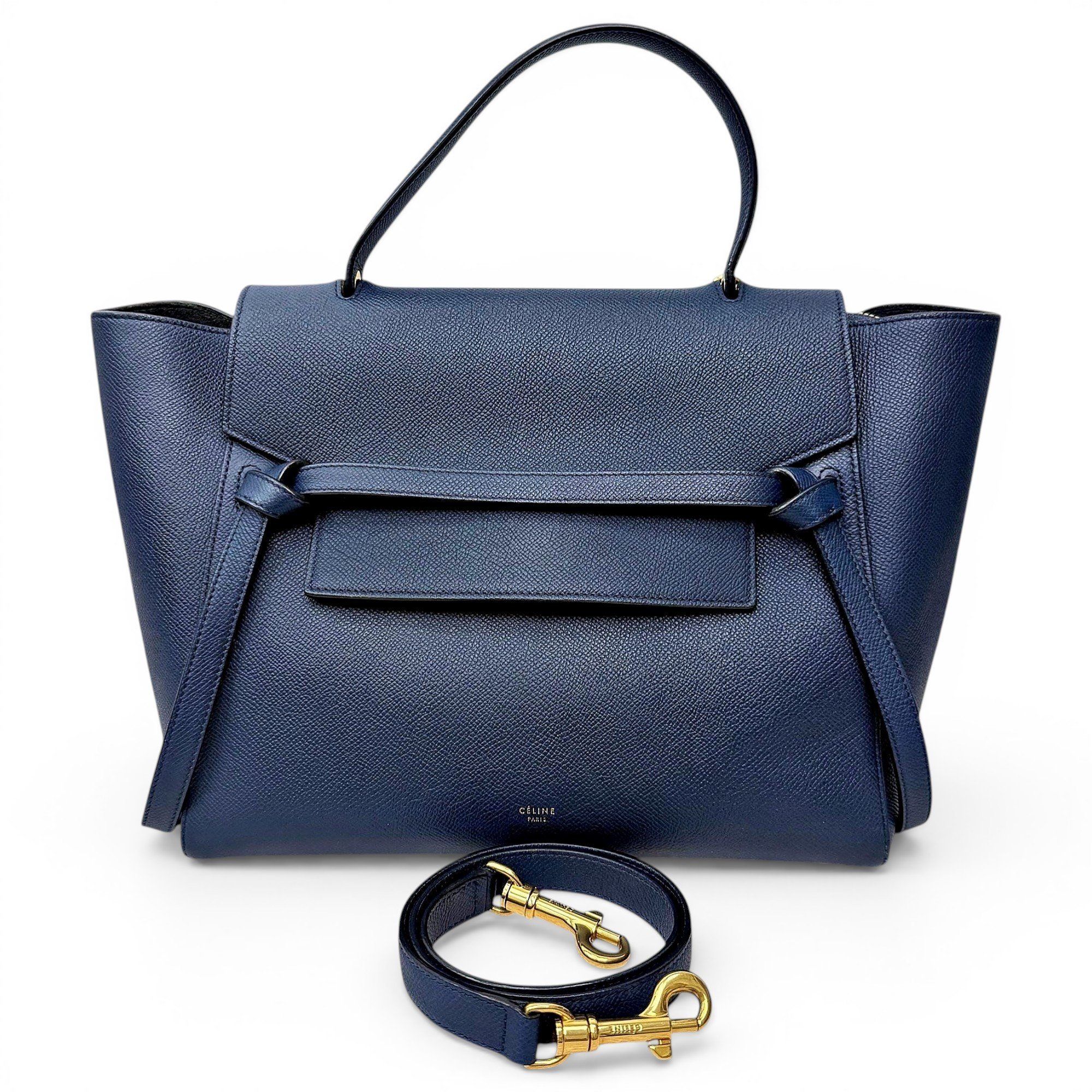 Belt leather handbag
