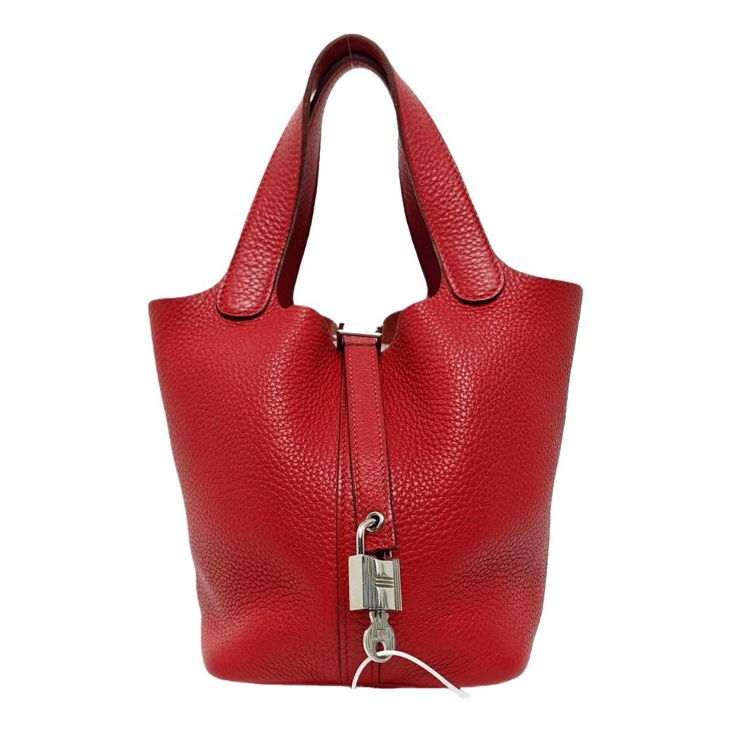 Picotin leather tote