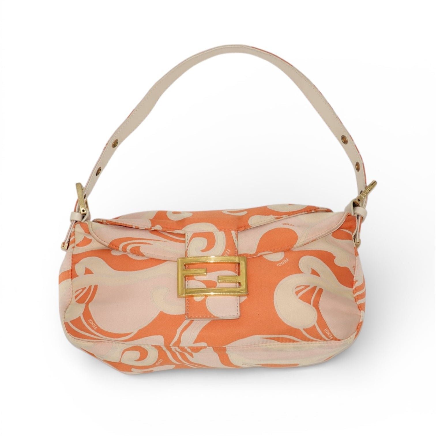 Baguette silk handbag