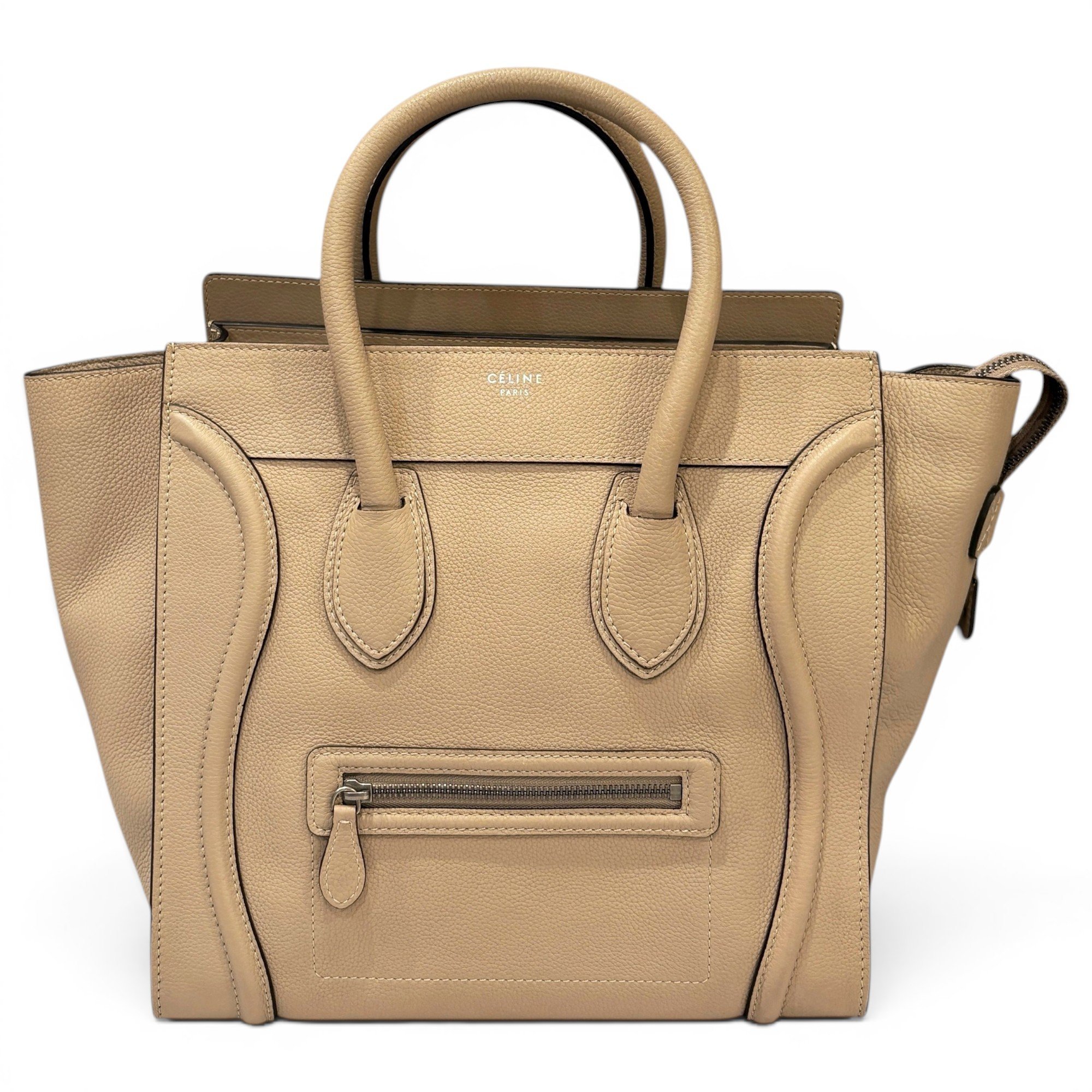Luggage pony-style calfskin handbag