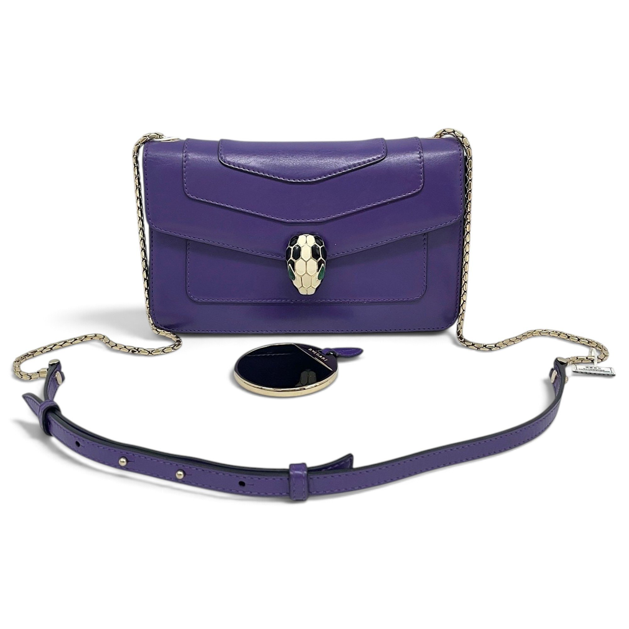 Serpenti leather handbag