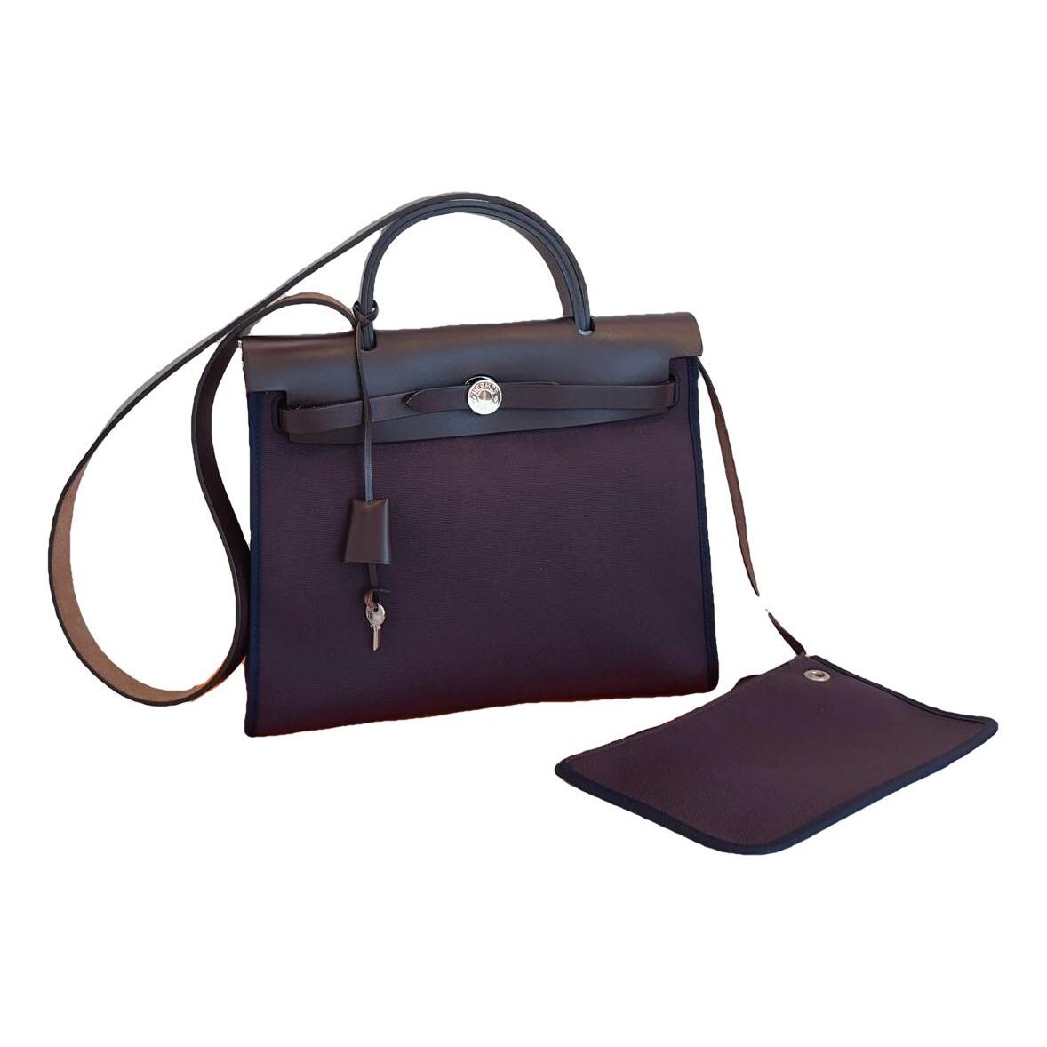 Hermes Herbag cloth handbag