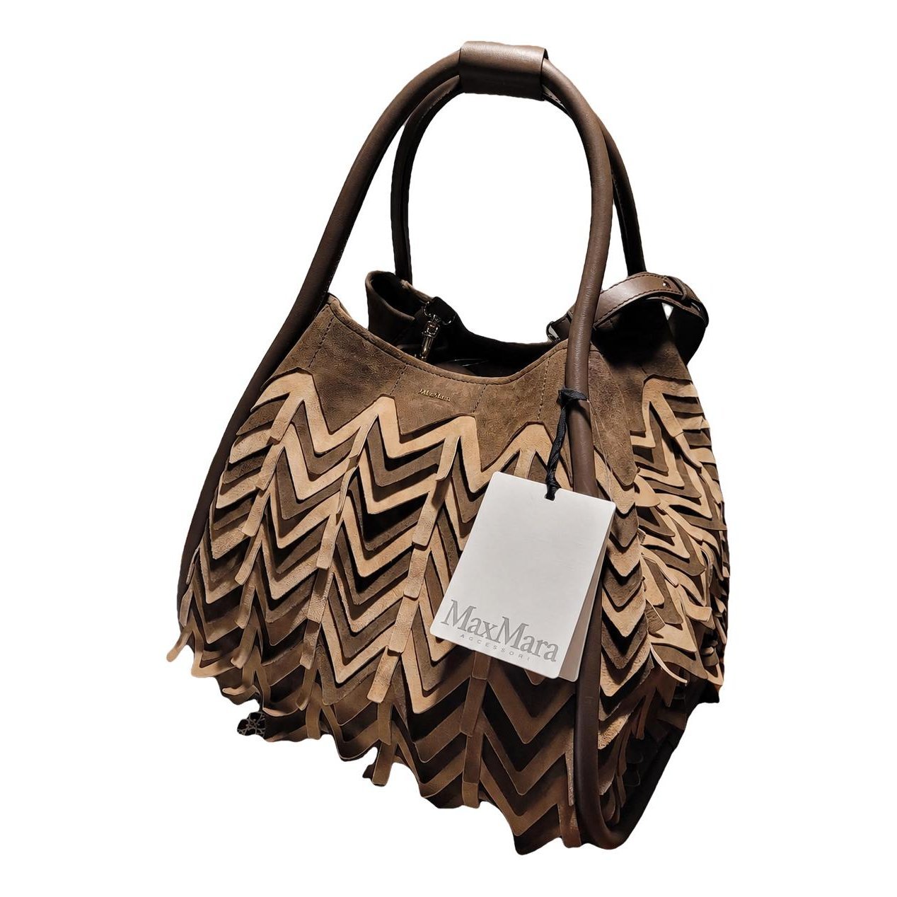Marine leather handbag