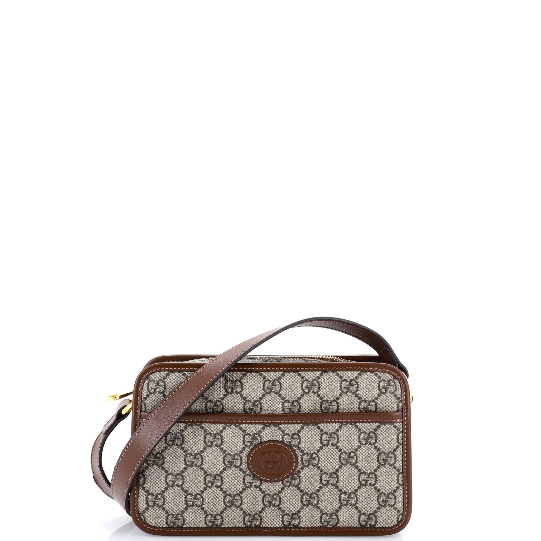 Interlocking G Patch Camera Bag GG Coated Canvas Mini