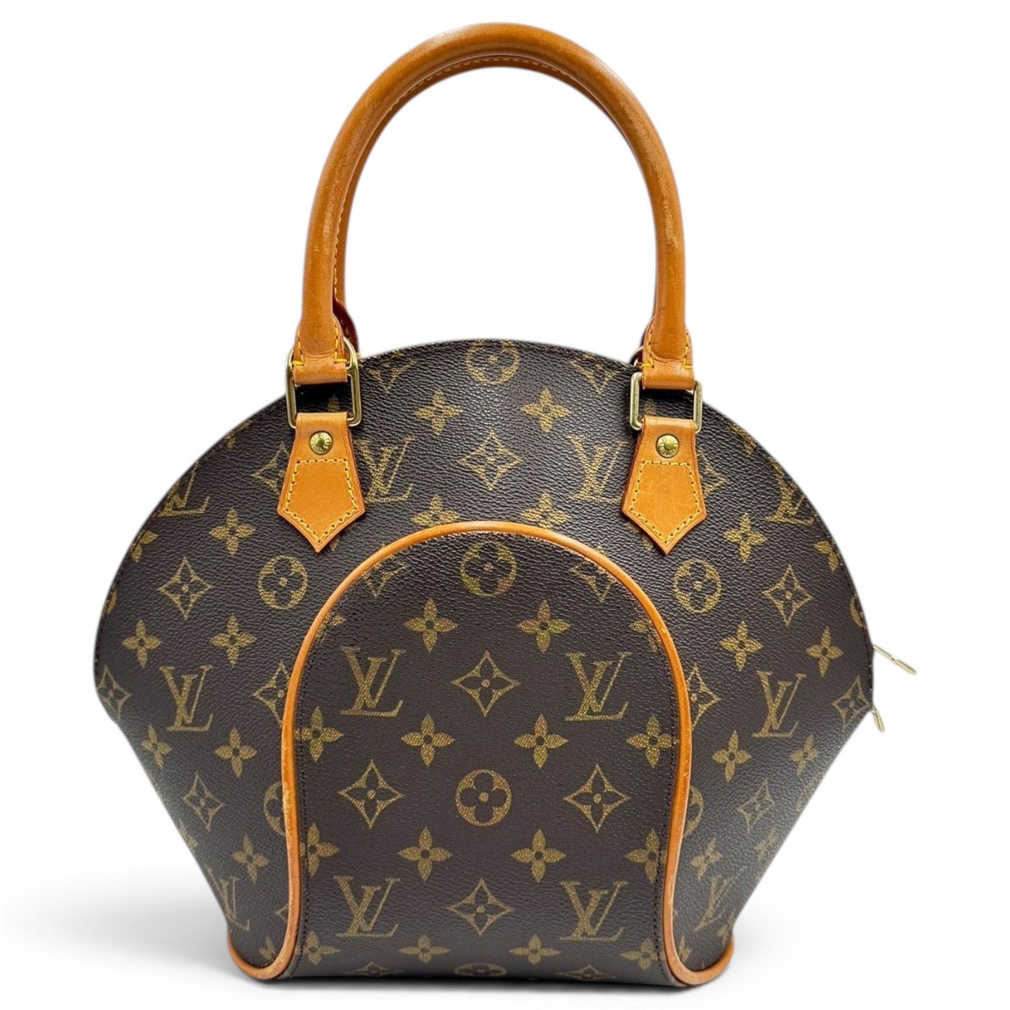 Ellipse leather handbag