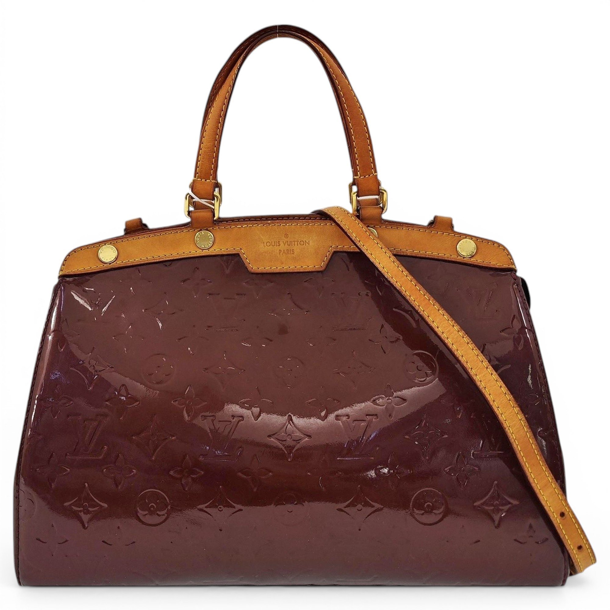 Patent leather handbag