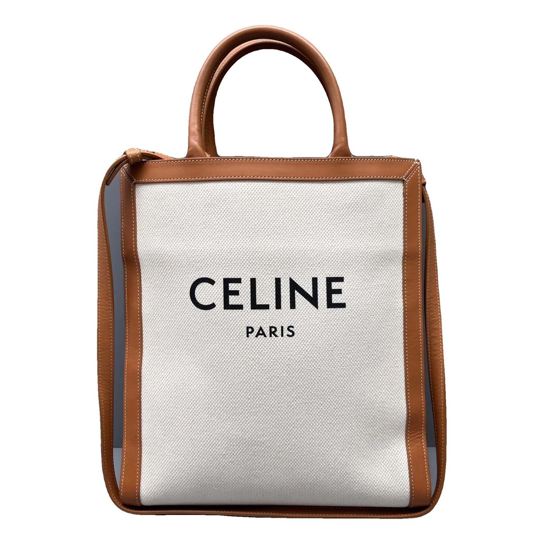 Cabas Vertical leather crossbody bag