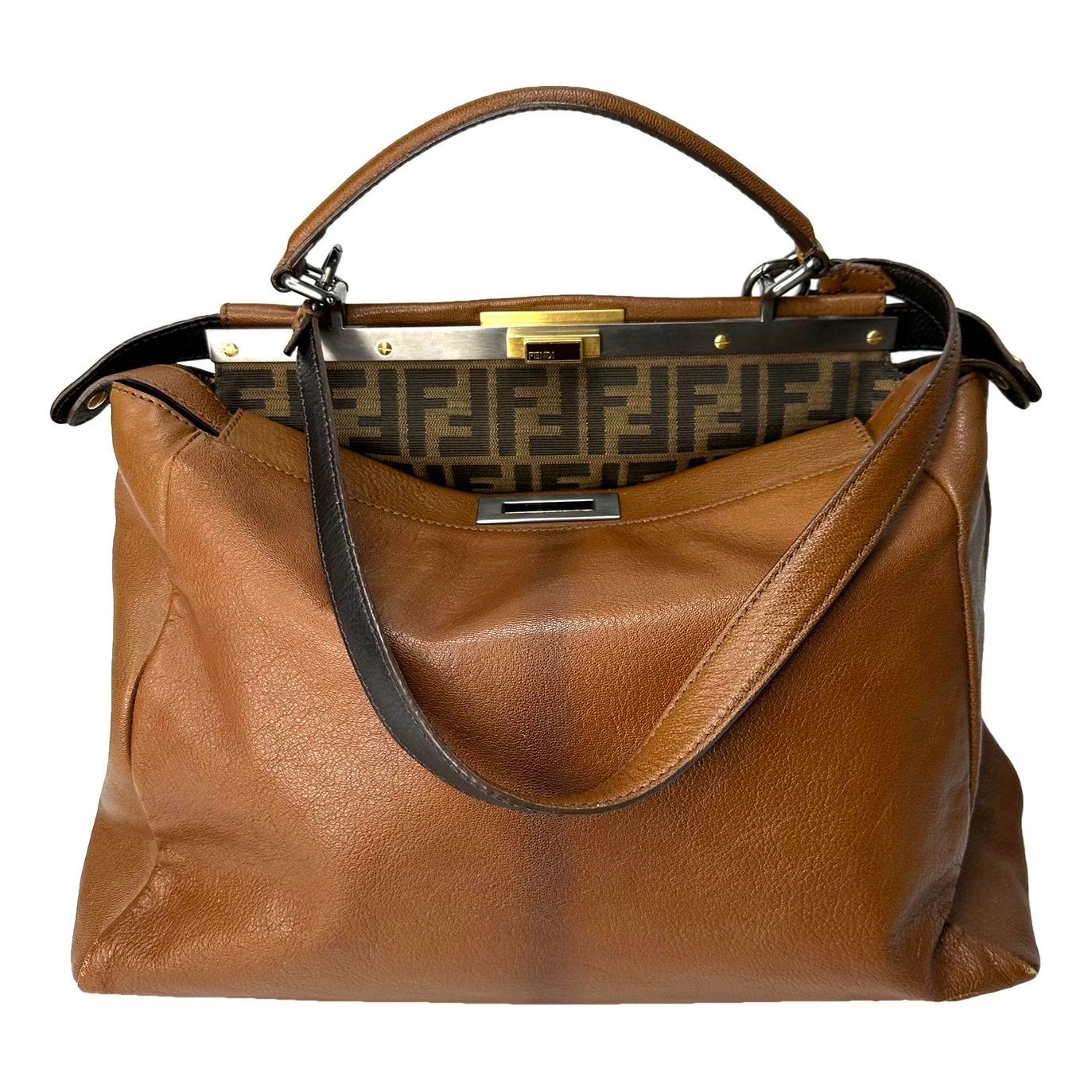 Peekaboo leather handbag
