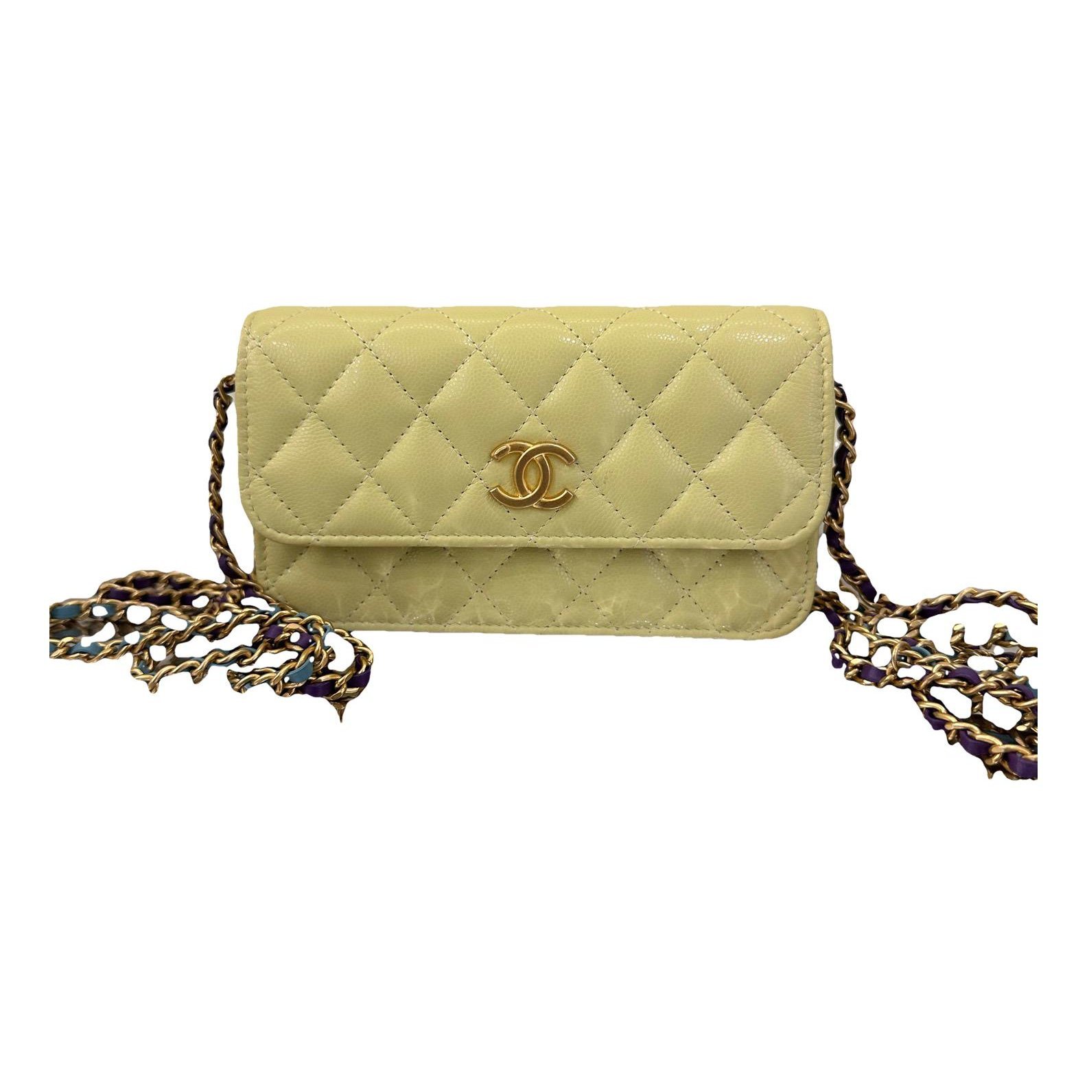 Wallet On Chain leather crossbody bag