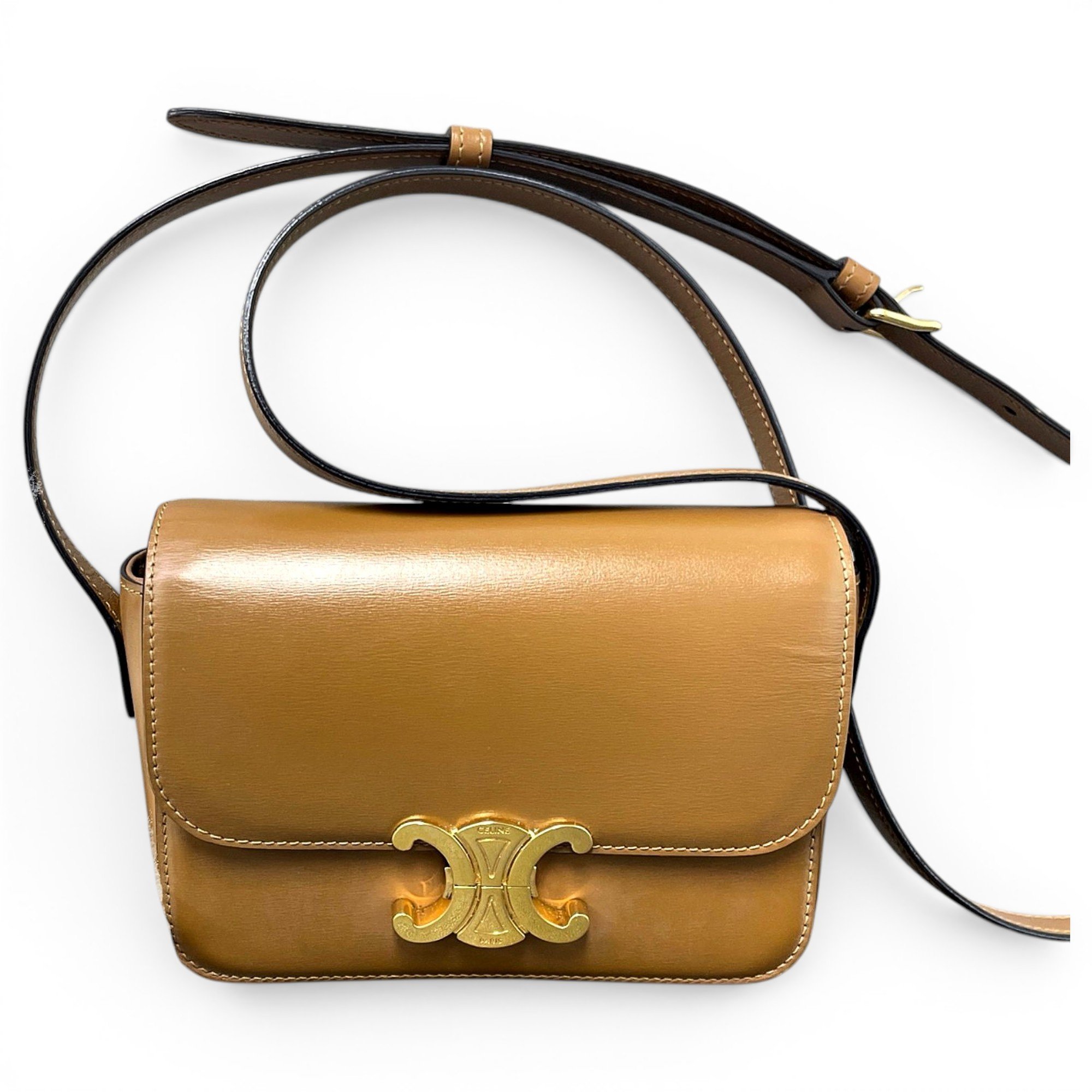Triomphe leather handbag