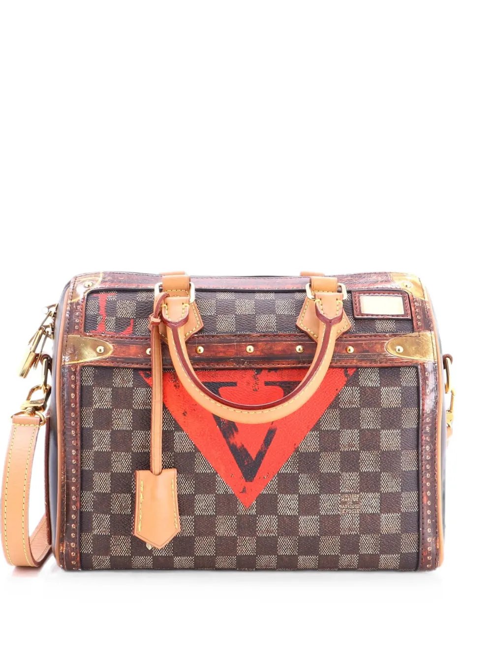 Speedy Bandouliere Bag Limited Edition Damier Time Trunk 25 satchel
