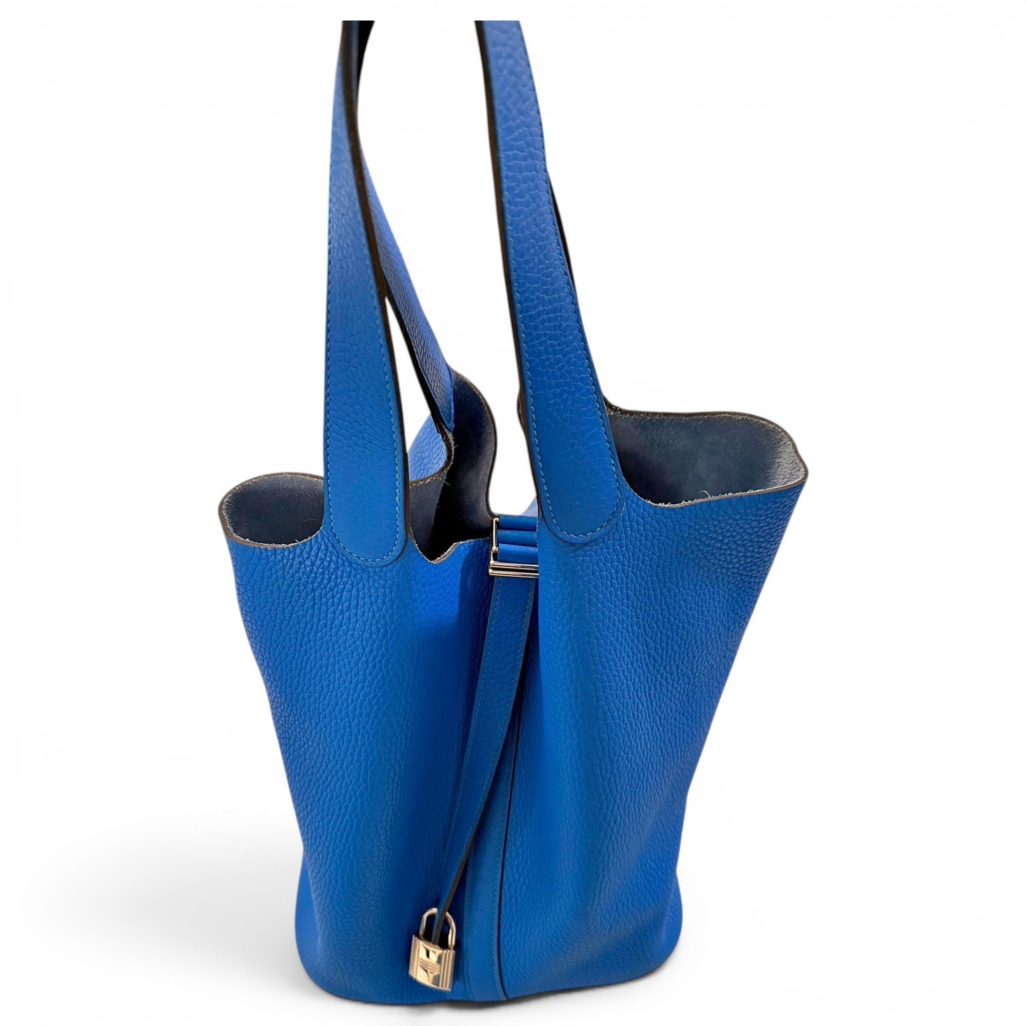 Hermes Picotin Handbag Blue Roy