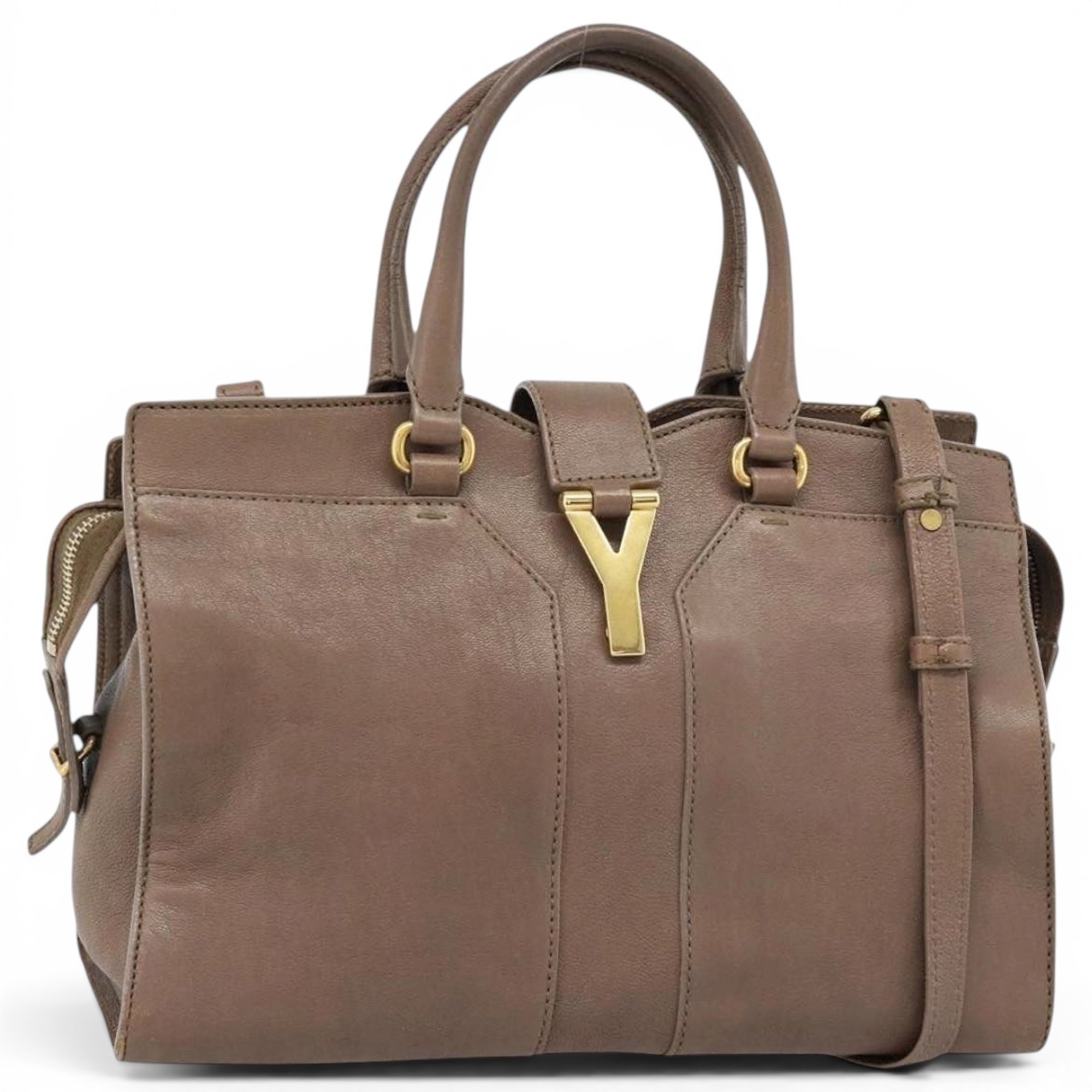 Y leather handbag