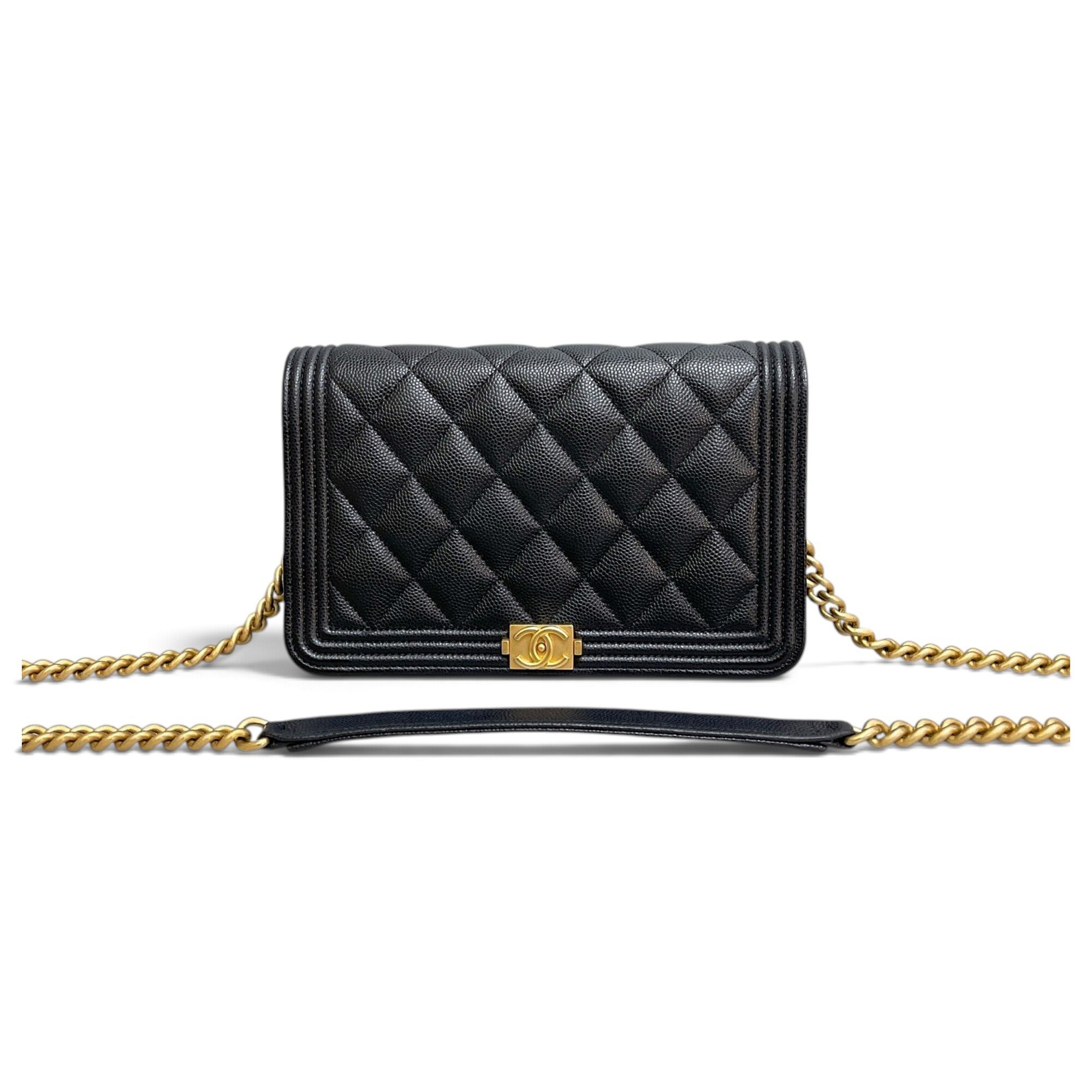 Wallet On Chain Boy leather handbag