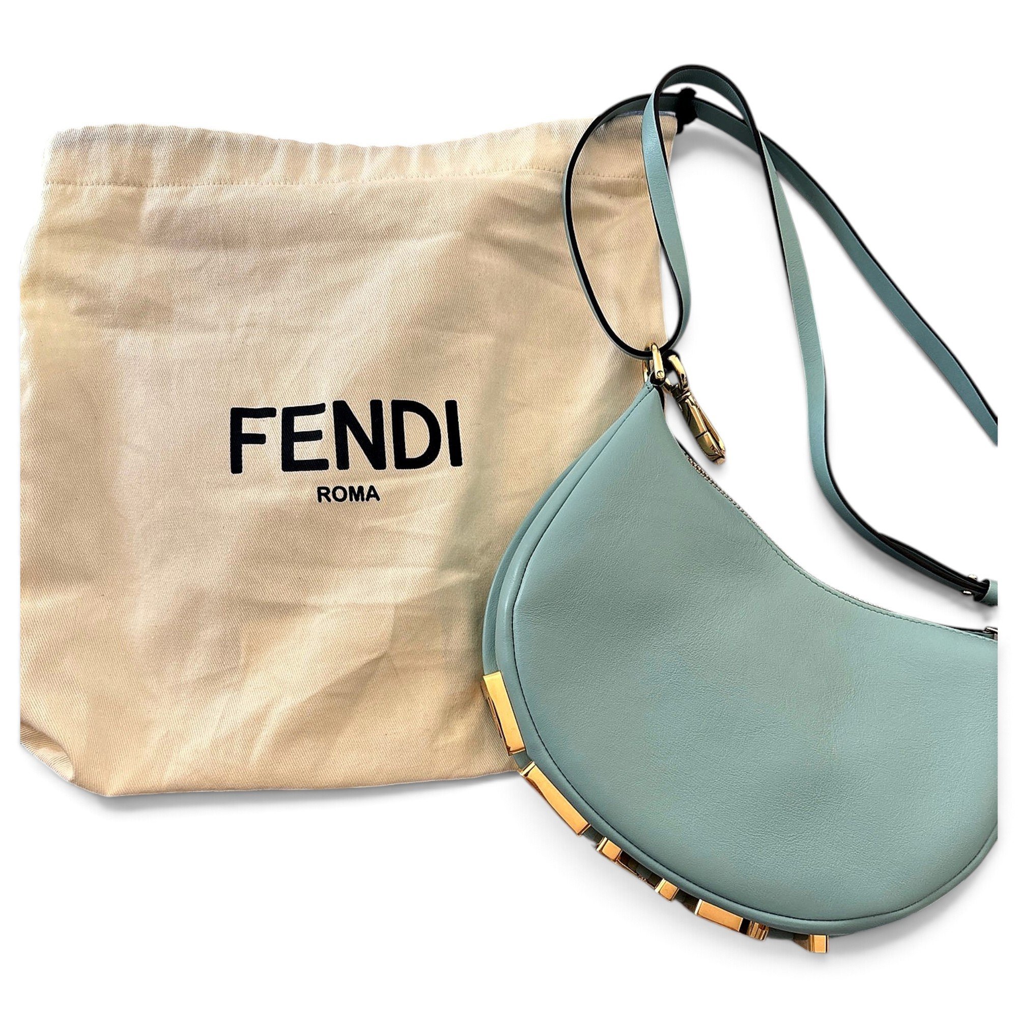 Fendigraphy leather handbag