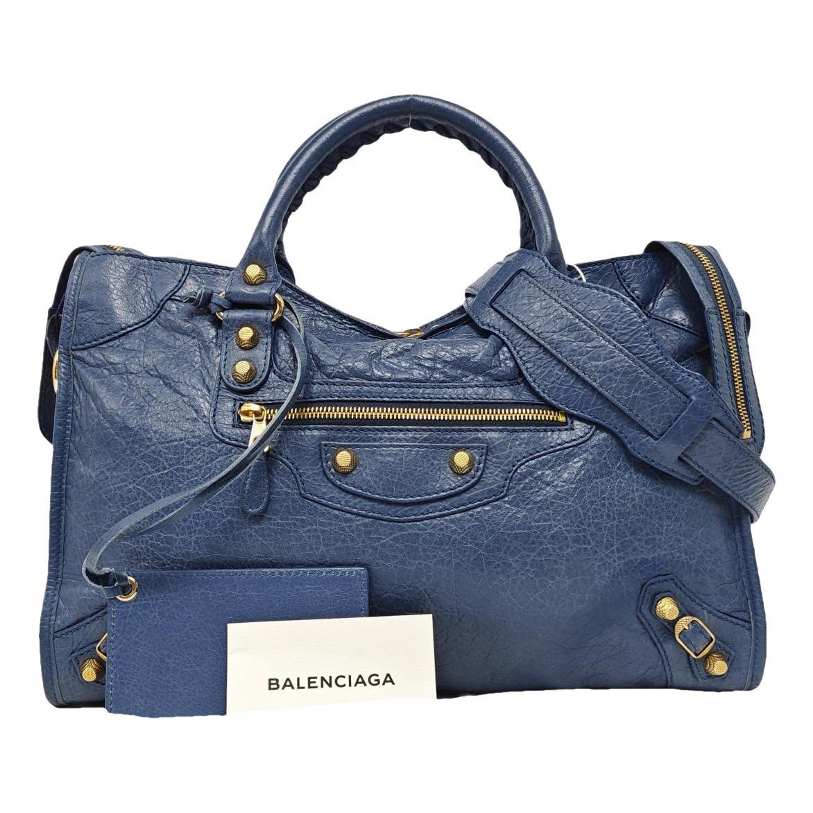 City leather handbag
