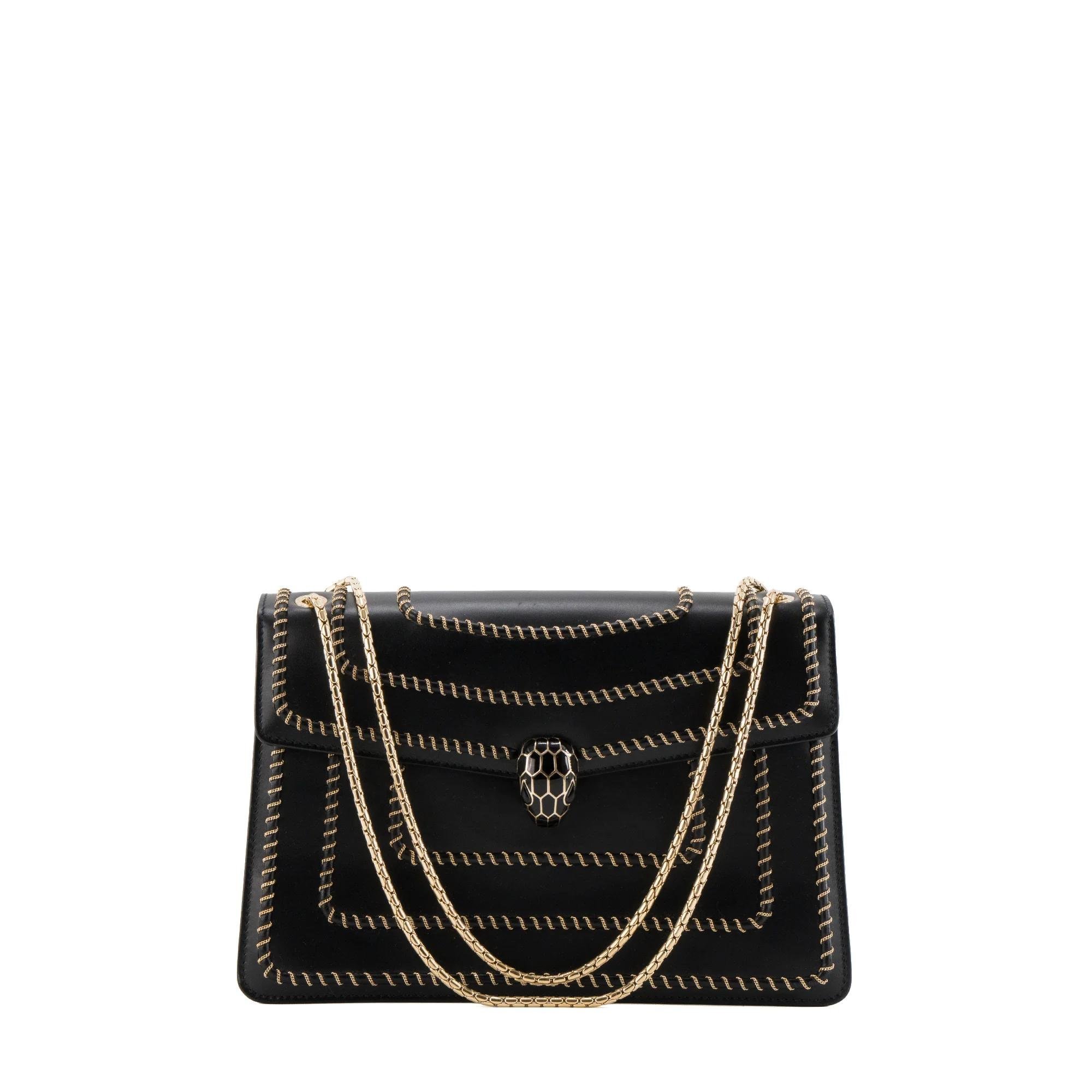 Serpenti leather handbag