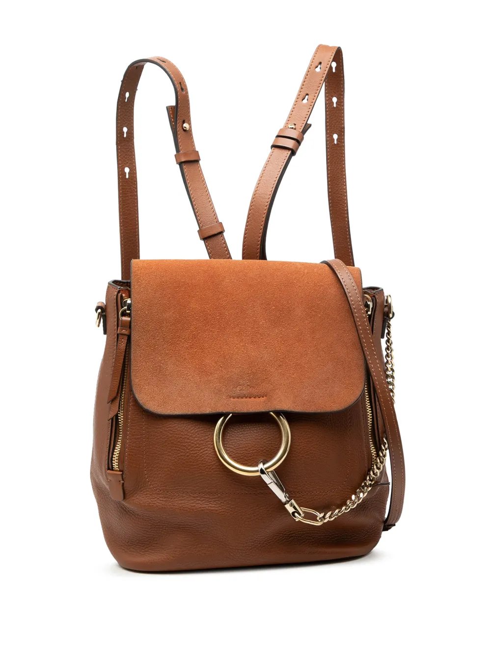 2017 Medium Calfskin and Suede Faye backpack