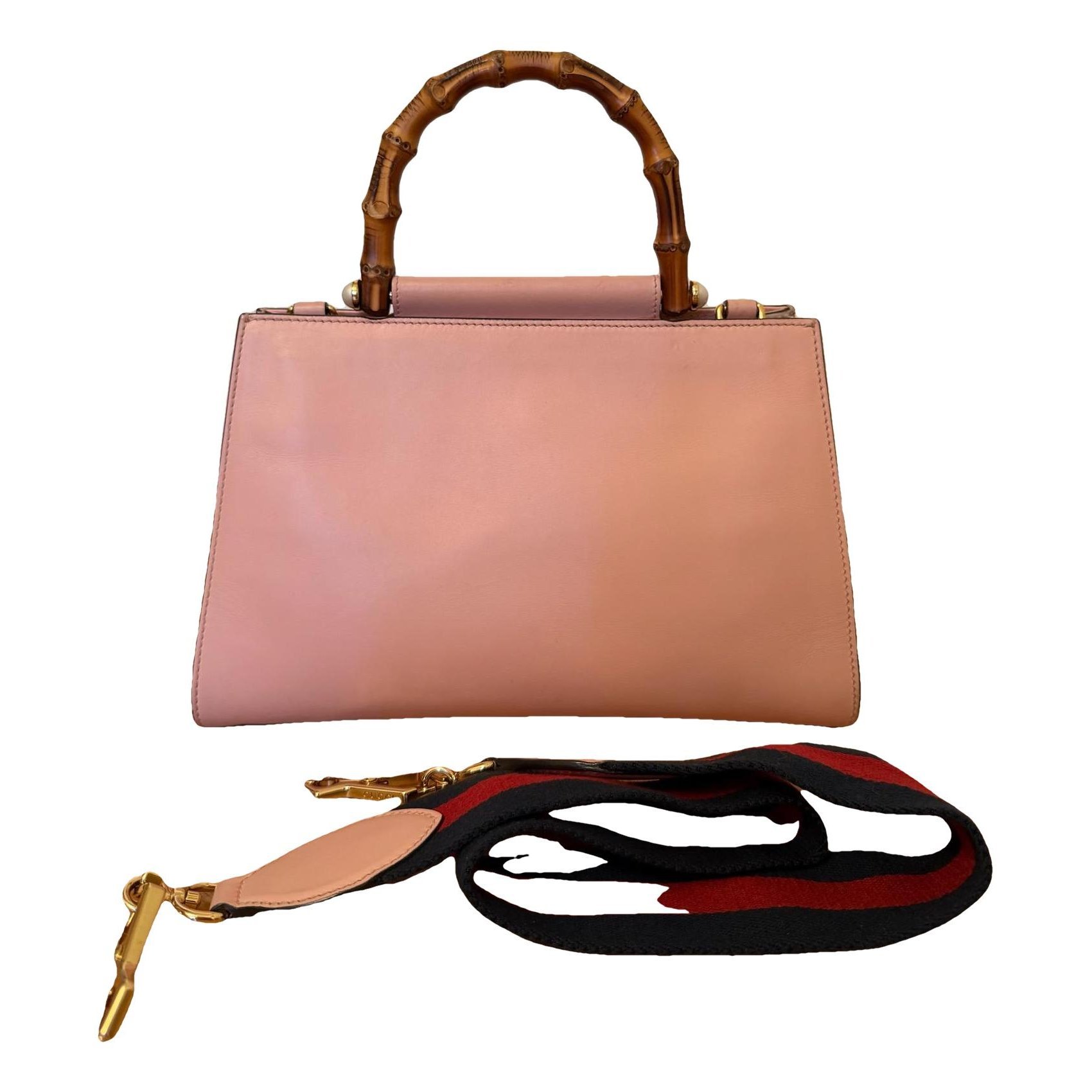 Bamboo leather handbag