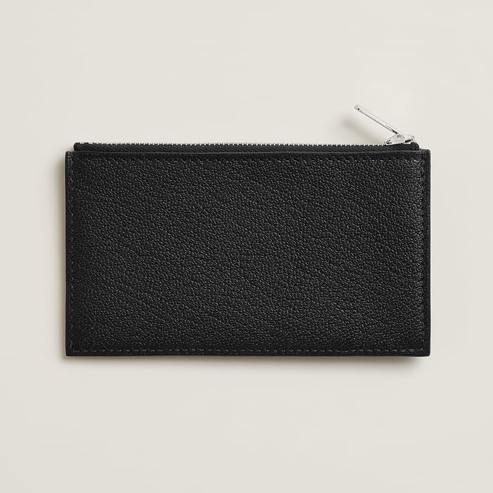 Noir Crocodile Compact Touch Card Holder