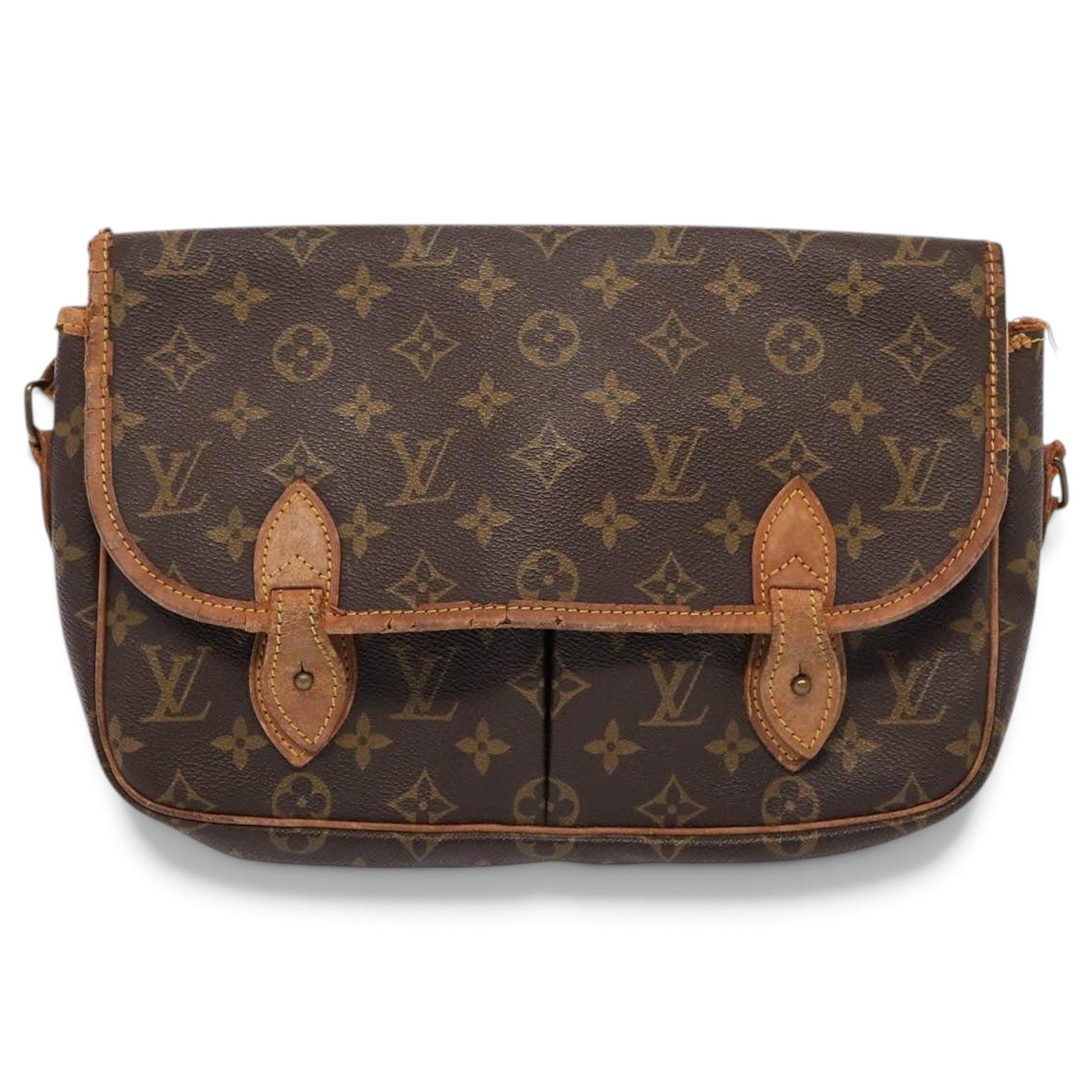 Gibeciere leather handbag