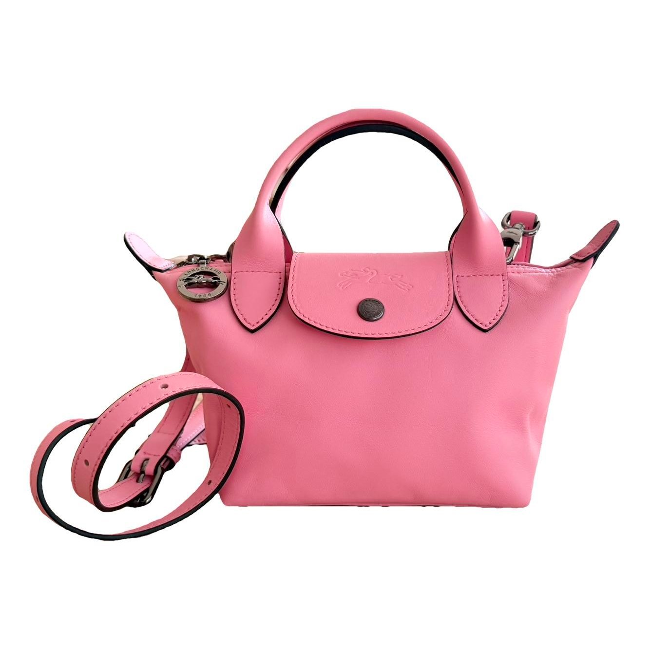 Pliage leather crossbody bag
