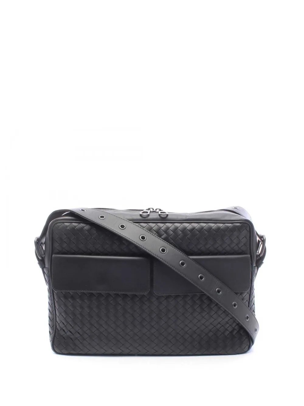 2012-2026 Nappa Intrecciato Front Pocket Messenger Bag crossbody bag