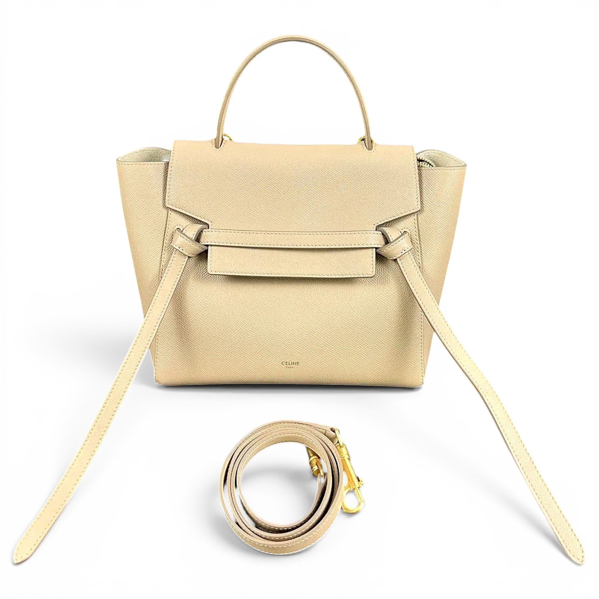 Belt leather handbag