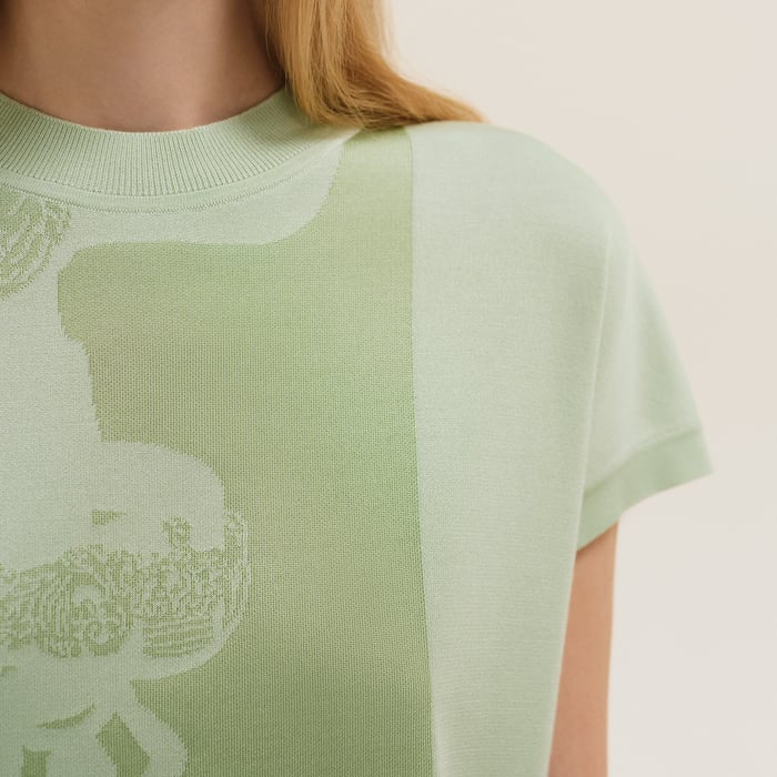 Vert Tendre "Brides De Gala" Short-sleeve Sweater