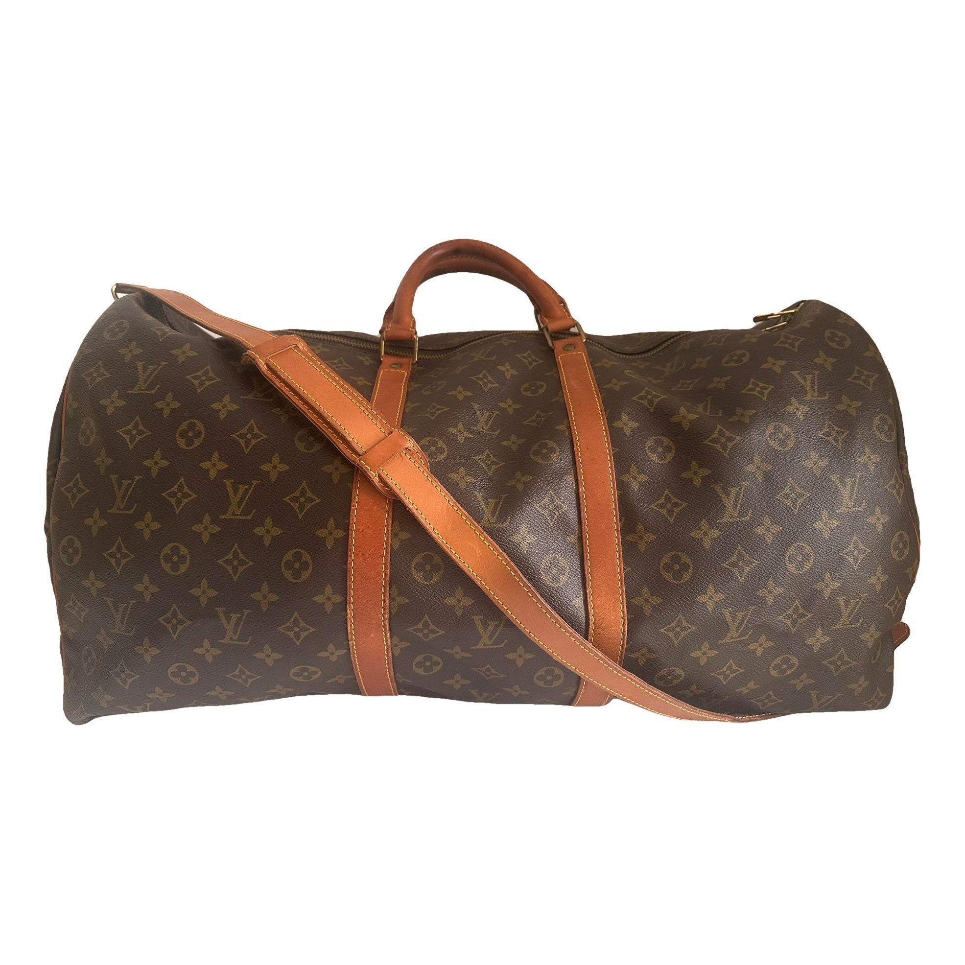 Keepall leather travel bag