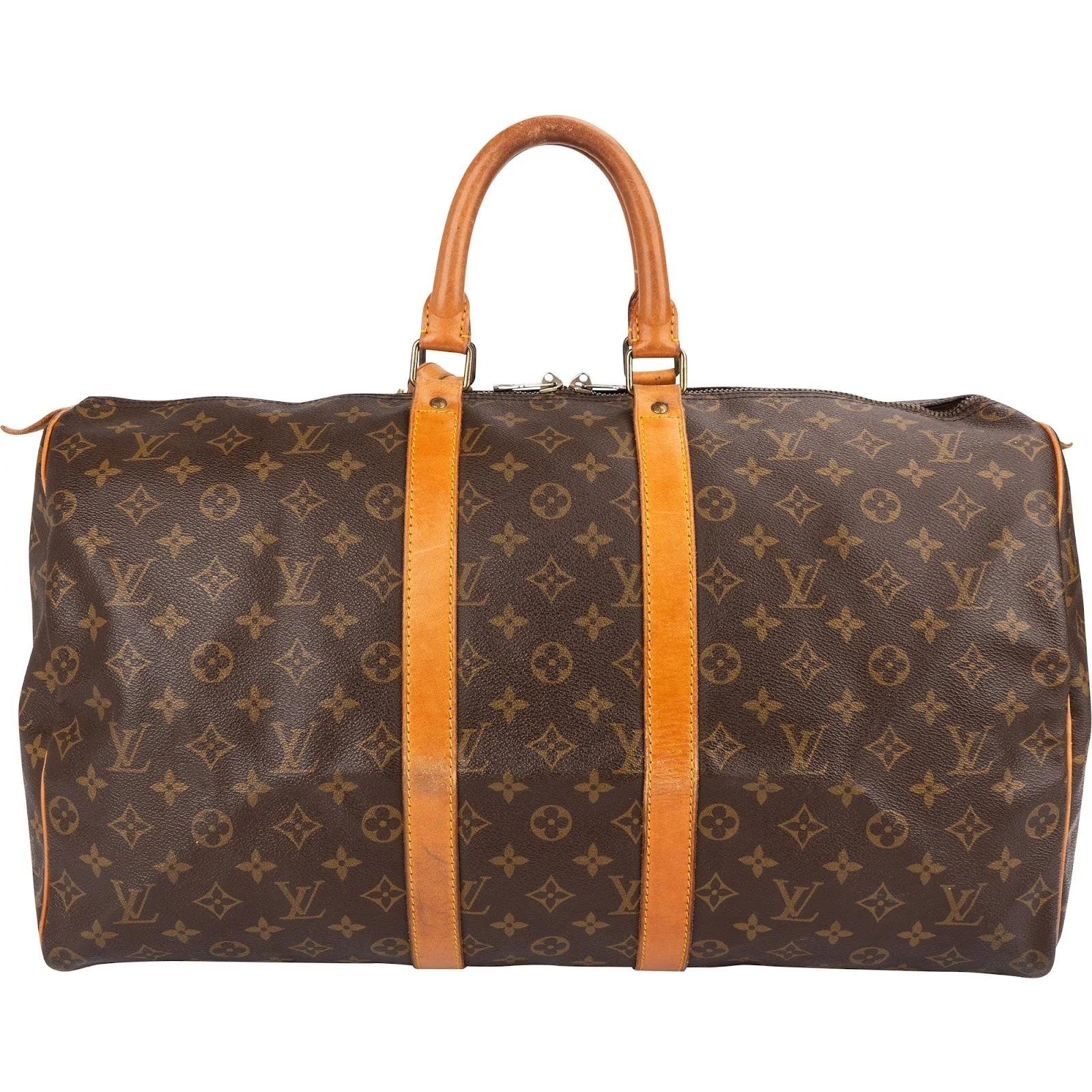 Keepall leather travel bag