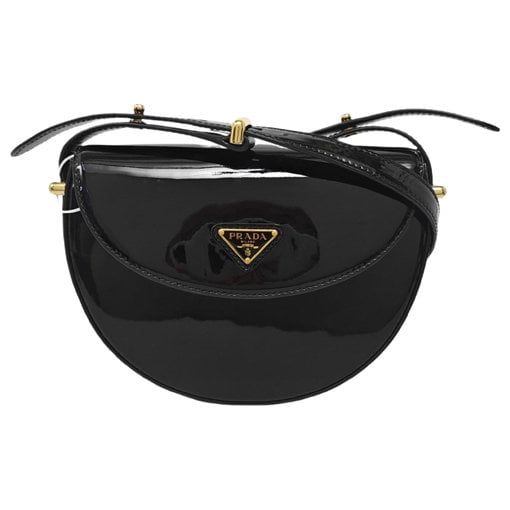 Arqué patent leather crossbody bag